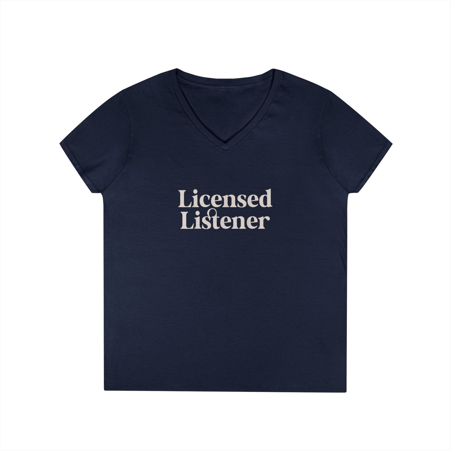 Women's Licensed Listener V-Neck T-Shirt - School Social Worker