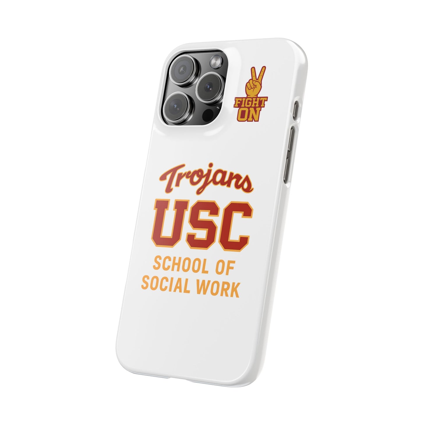 USC Trojans Slim I-Phone Case - School of Social Work (White)
