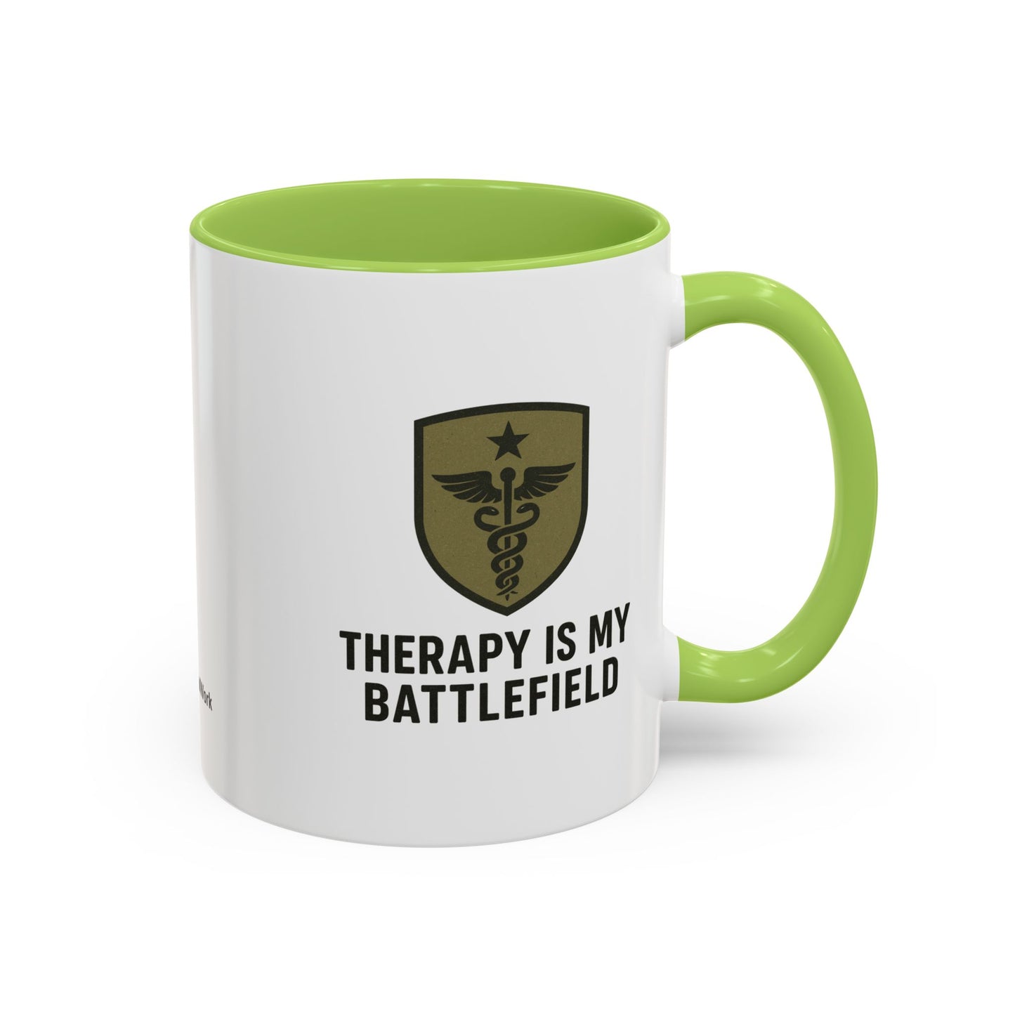 Military Social Work -Empowering Coffee Mug - "Therapy is My Battlefield" - Perfect Gift for Advocates and Supporters
