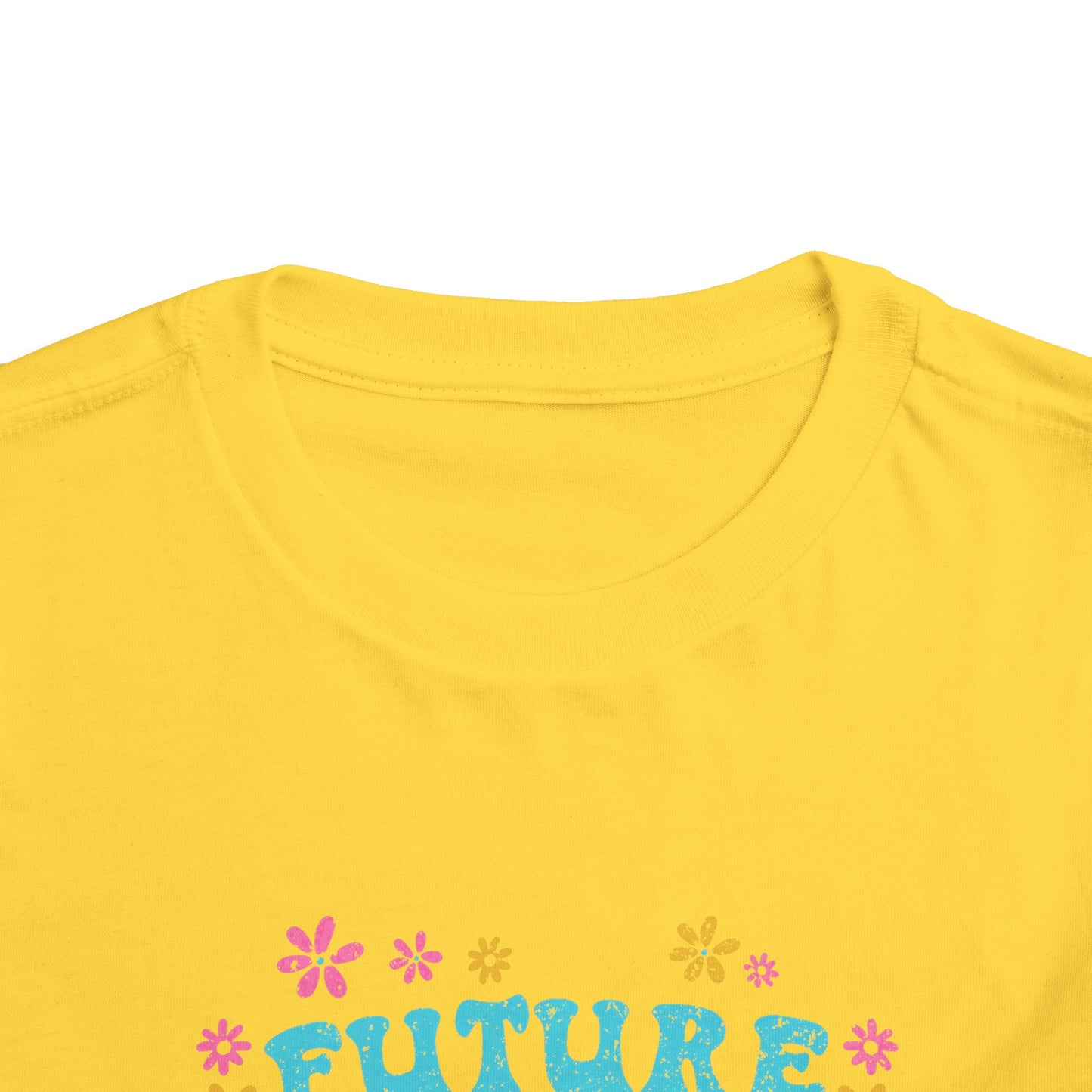 Toddler Tee - "Future Social Worker" Colorful Floral Graphic