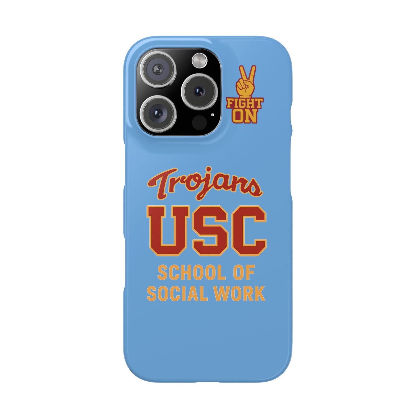 USC Trojans Slim I-Phone Case - School of Social Work (Light Blue)