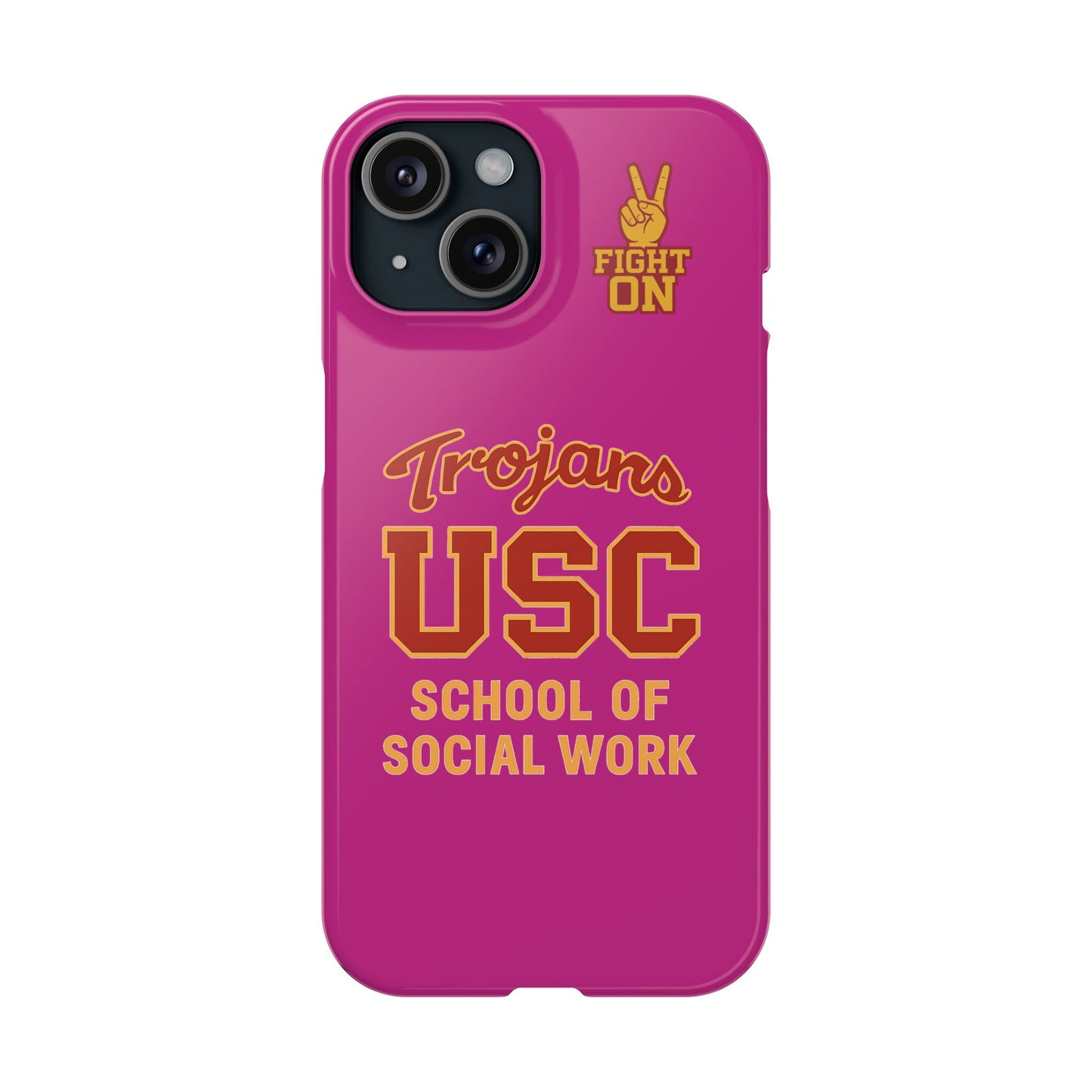 USC Trojans Slim I-Phone Case - School of Social Work (Pink)