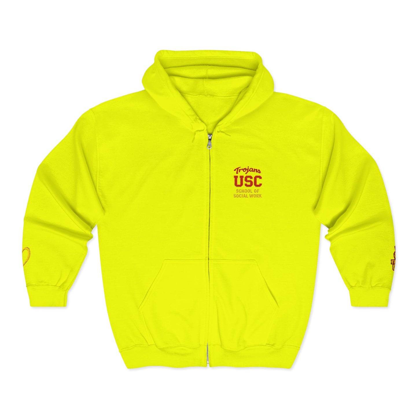 USC School of Social Work -Unisex Heavy Blend™ Full Zip Hooded Sweatshirt - Ultimate Comfort for Fans