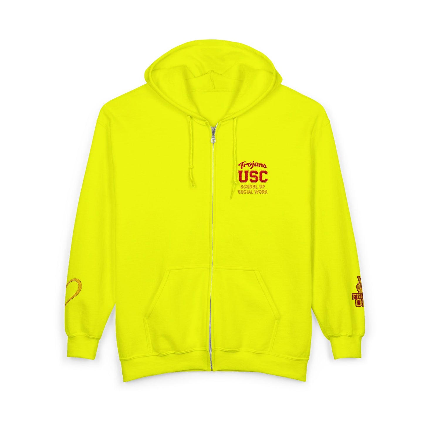 USC School of Social Work -Unisex Heavy Blend™ Full Zip Hooded Sweatshirt - Ultimate Comfort for Fans