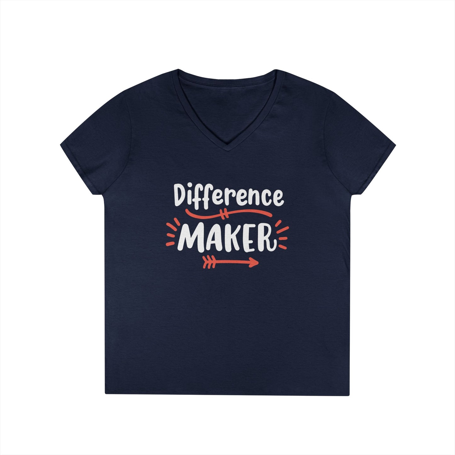 Difference Maker V-Neck Tee — Inspirational Ladies' T-Shirt