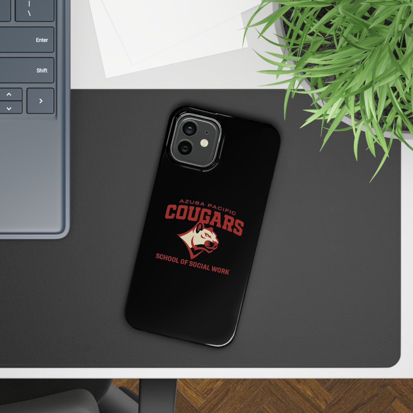 Azuza Pacific University - Slim I-Phone Case - School of Social Work (Black)