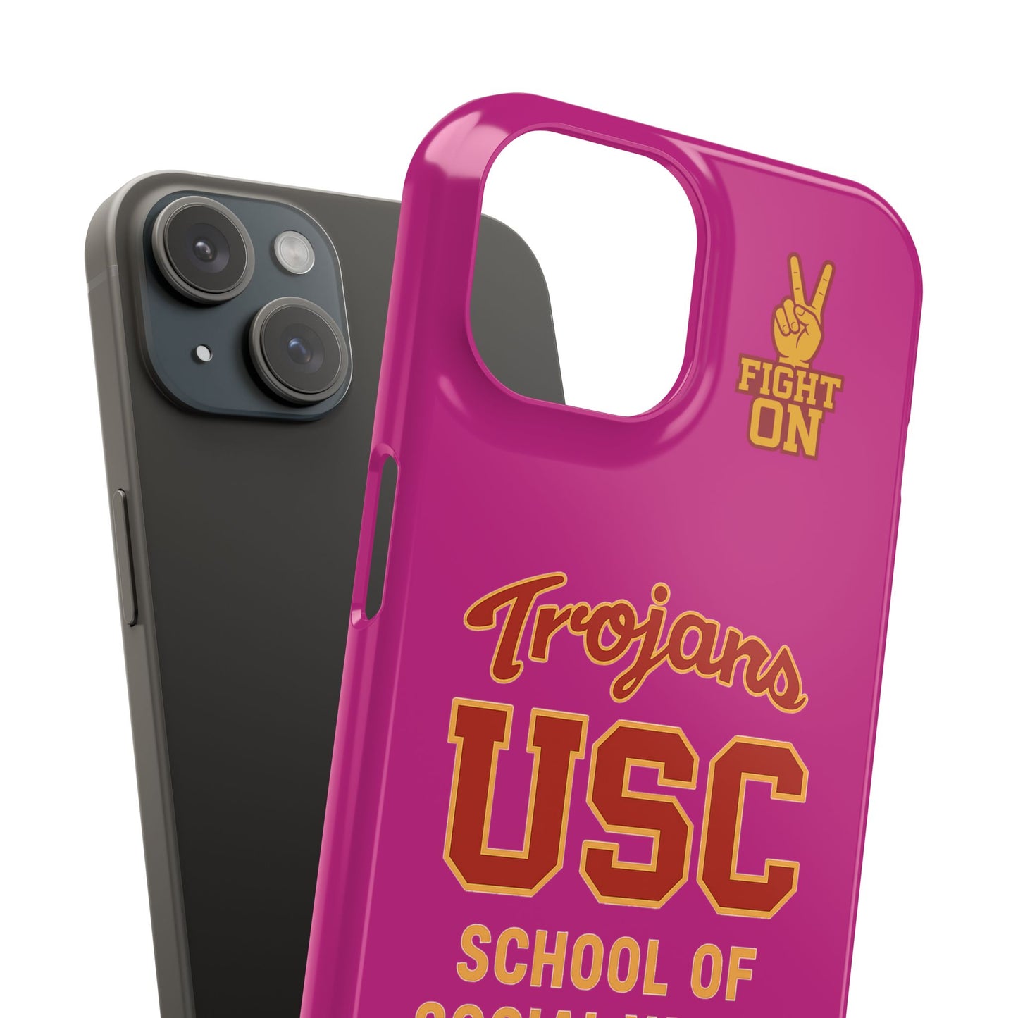 USC Trojans Slim I-Phone Case - School of Social Work (Pink)