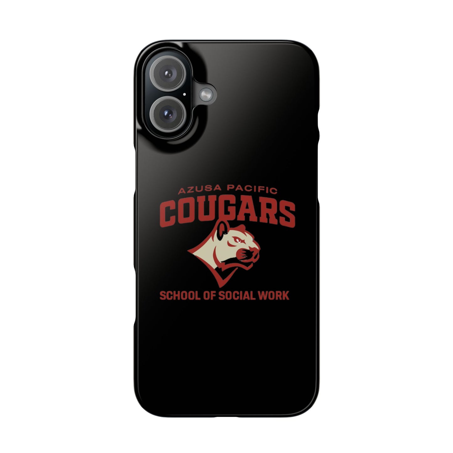Azuza Pacific University - Slim I-Phone Case - School of Social Work (Black)