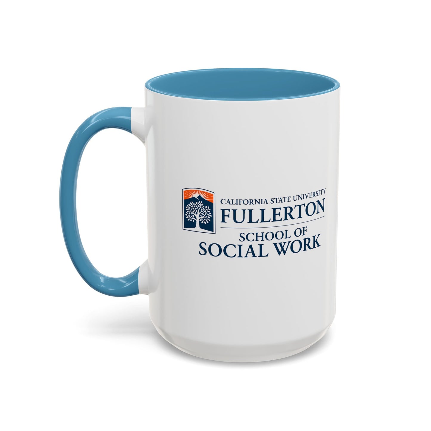 Fullerton School of Social Work Customized Accent Coffee Mug - 15oz