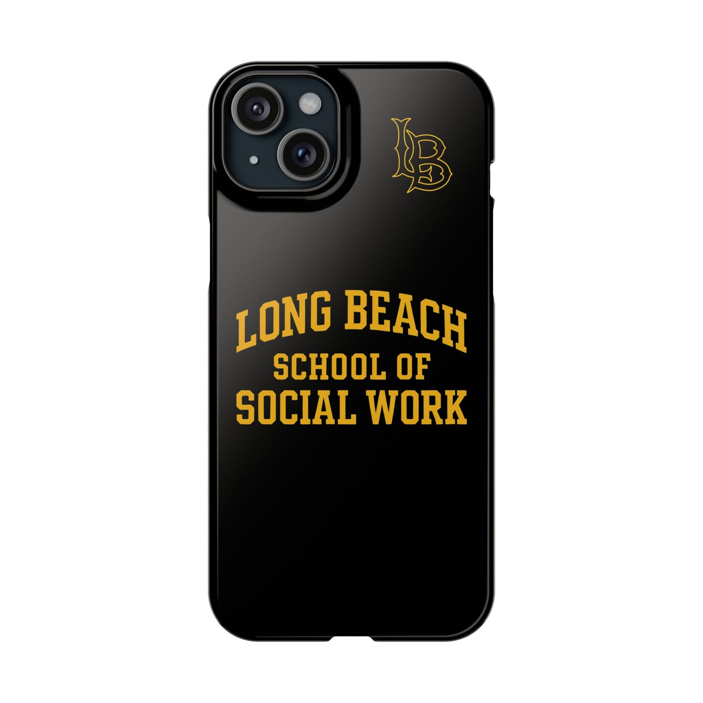 Long Beach State University - Slim I-Phone Case - School of Social Work (Black)