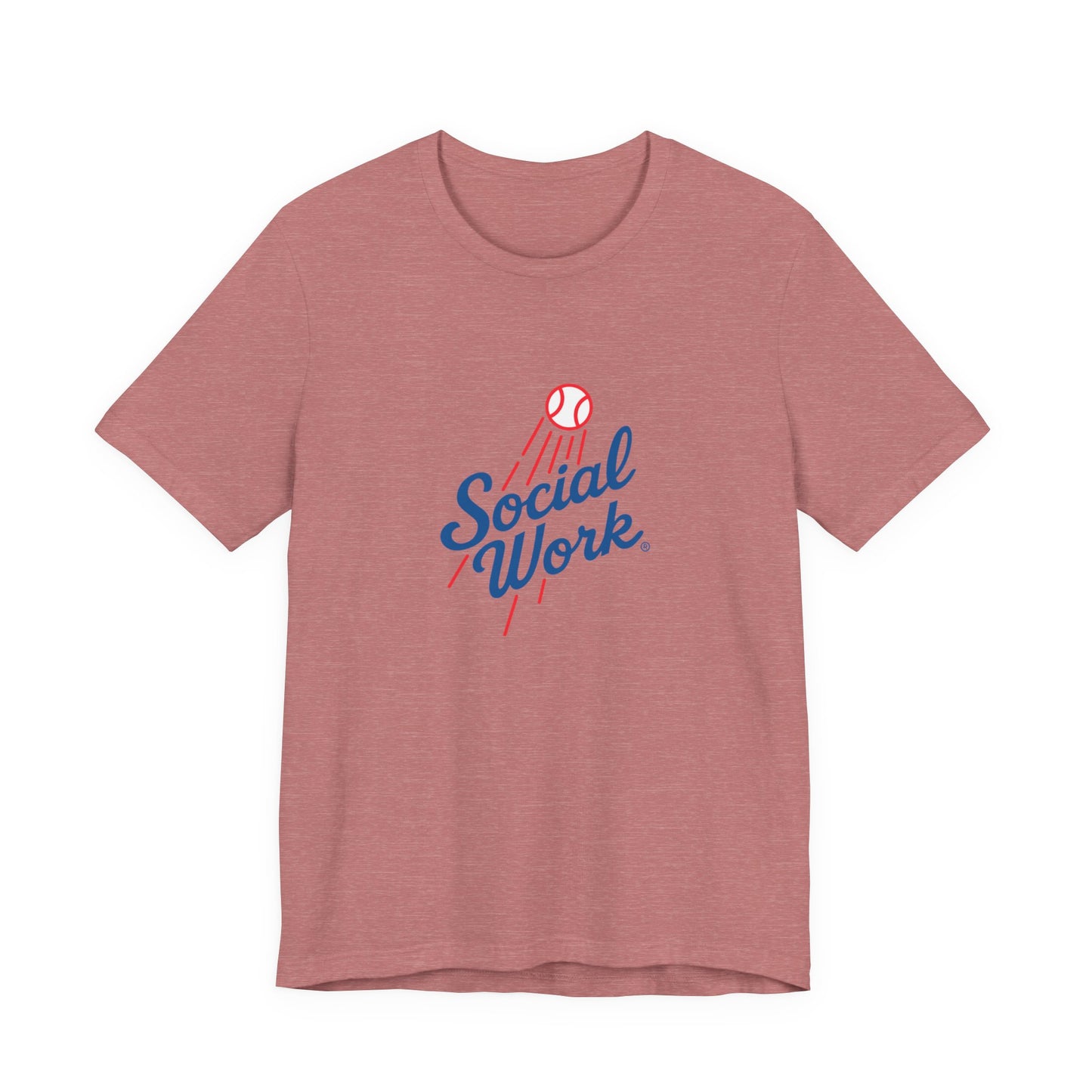 Men's Social Work Baseball Tee — Retro Script Social Worker T-Shirt