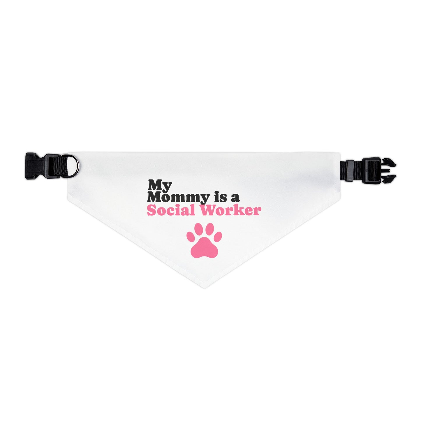 Pet Bandana Collar — "My Mommy" Dog Bandana with Pink Paw