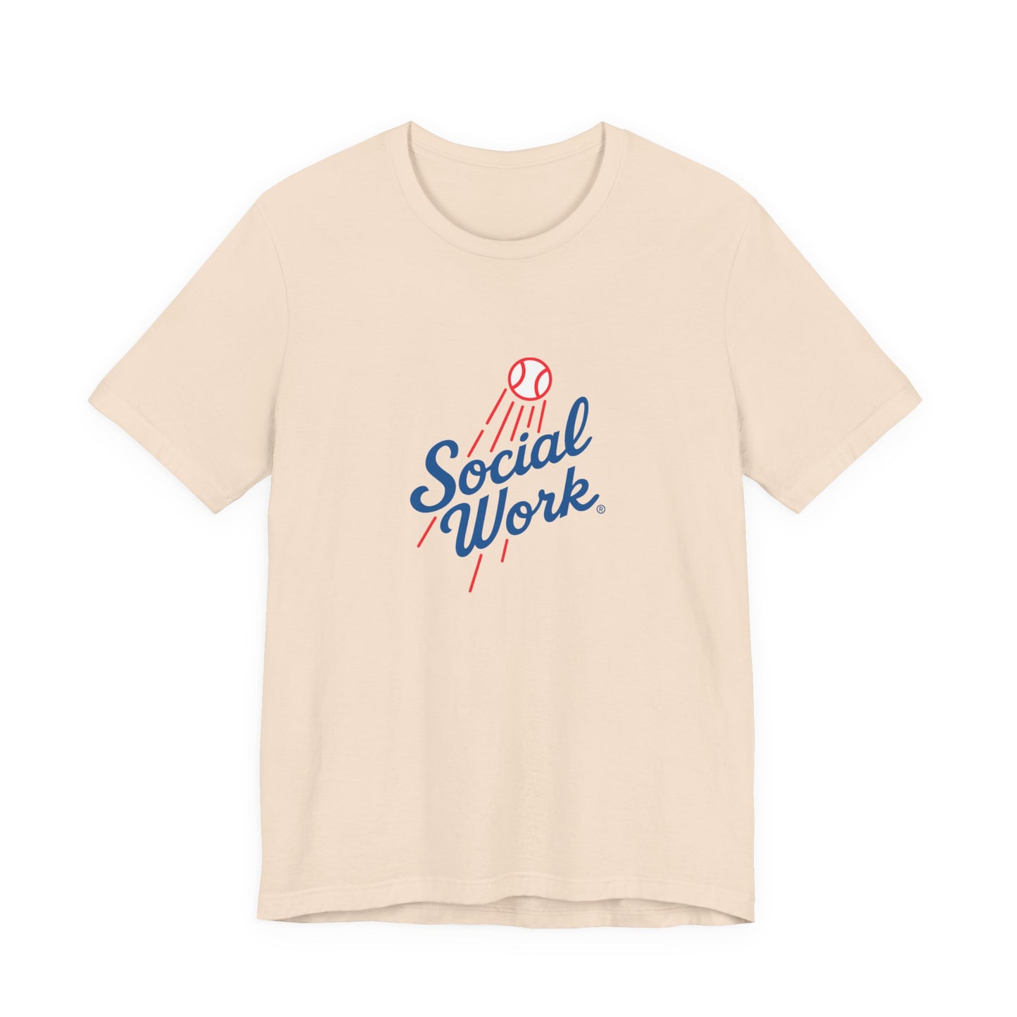Men's Social Work Baseball Tee — Retro Script Social Worker T-Shirt