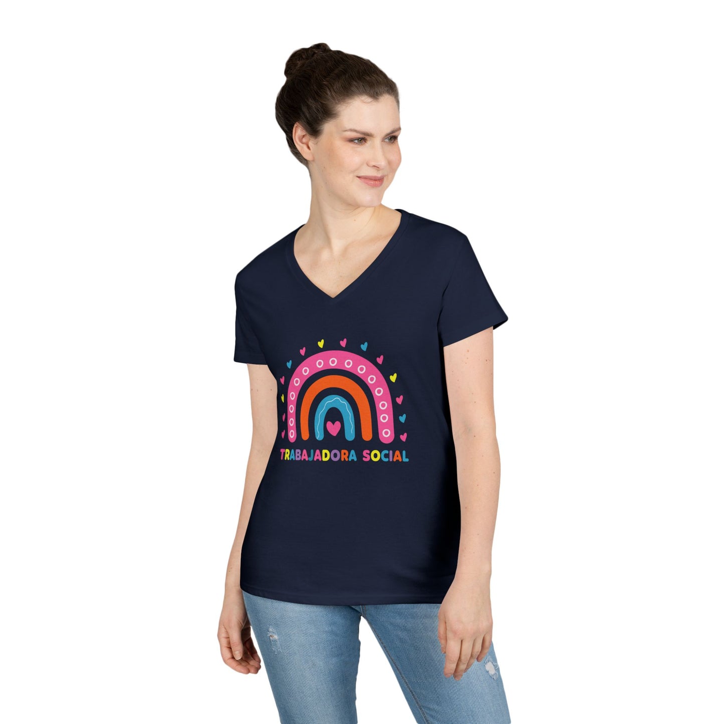 Trabajadora Social Rainbow V-Neck Tee