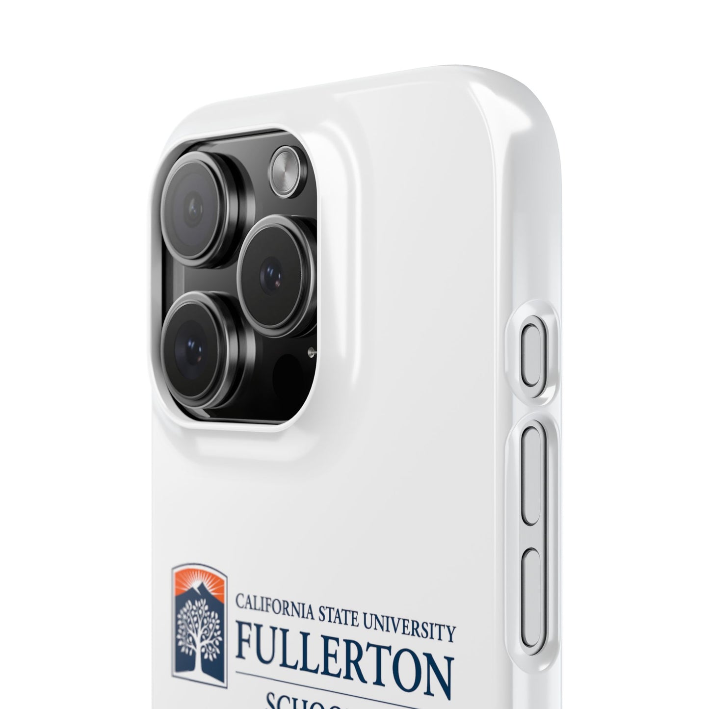 Cal State Fullerton University - Slim I-Phone Case - School of Social Work (White)