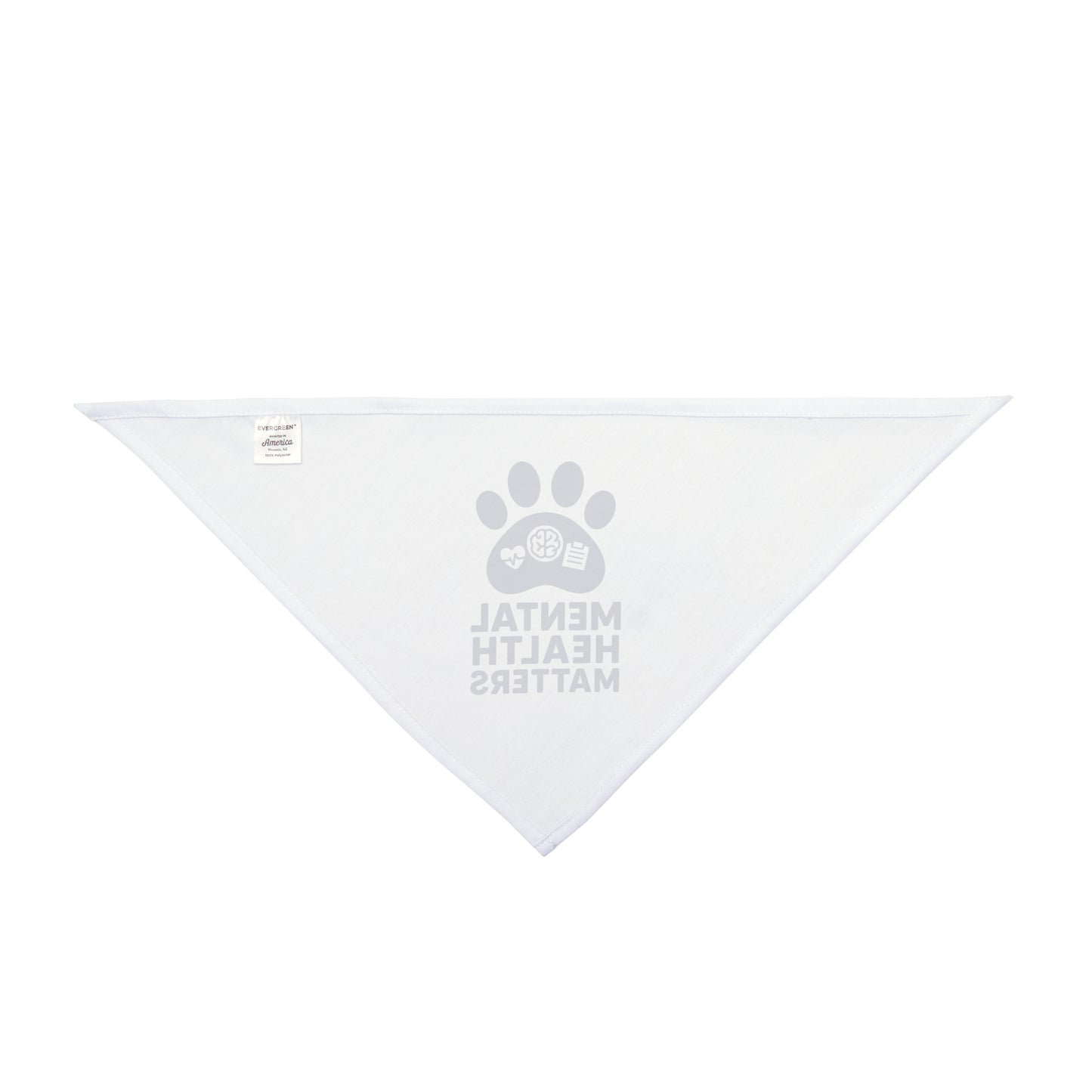 Mental Health Matters Pet Bandana - Paw Print Awareness Scarf for Dogs & Cats