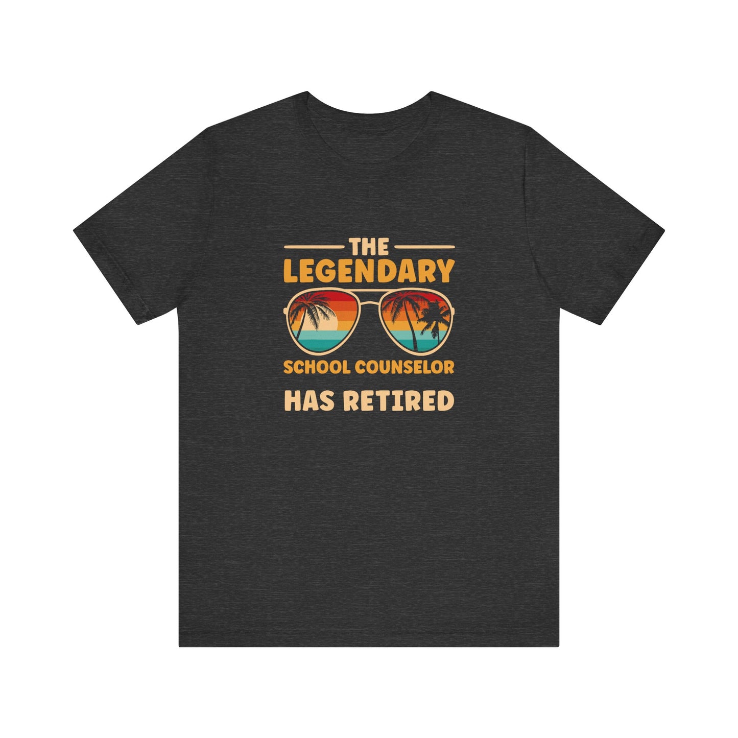 Unisex The Legendary School Counselor Has Retired T-Shirt — Retirement Gift Tee for Counselors