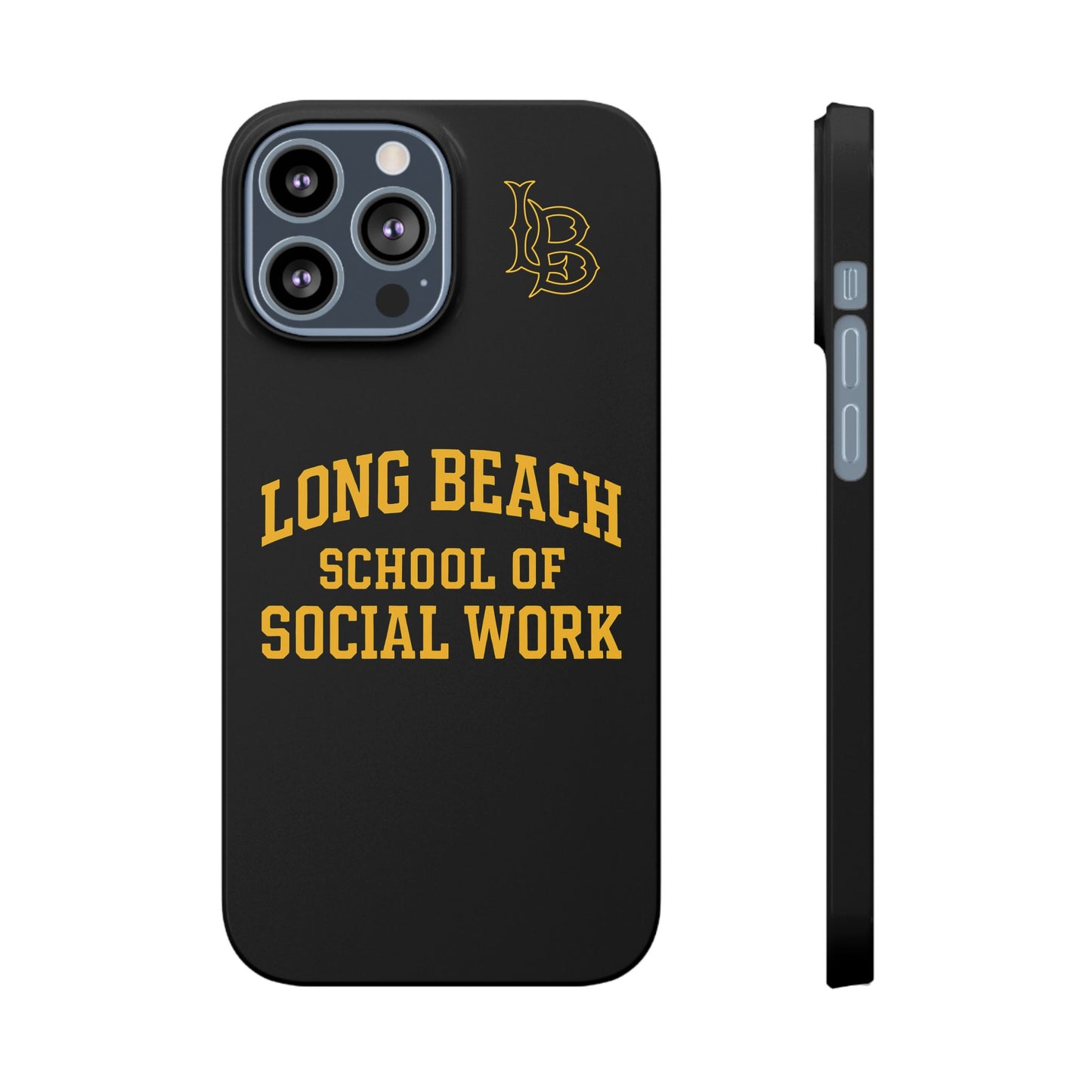 Long Beach State University - Slim I-Phone Case - School of Social Work (Black)