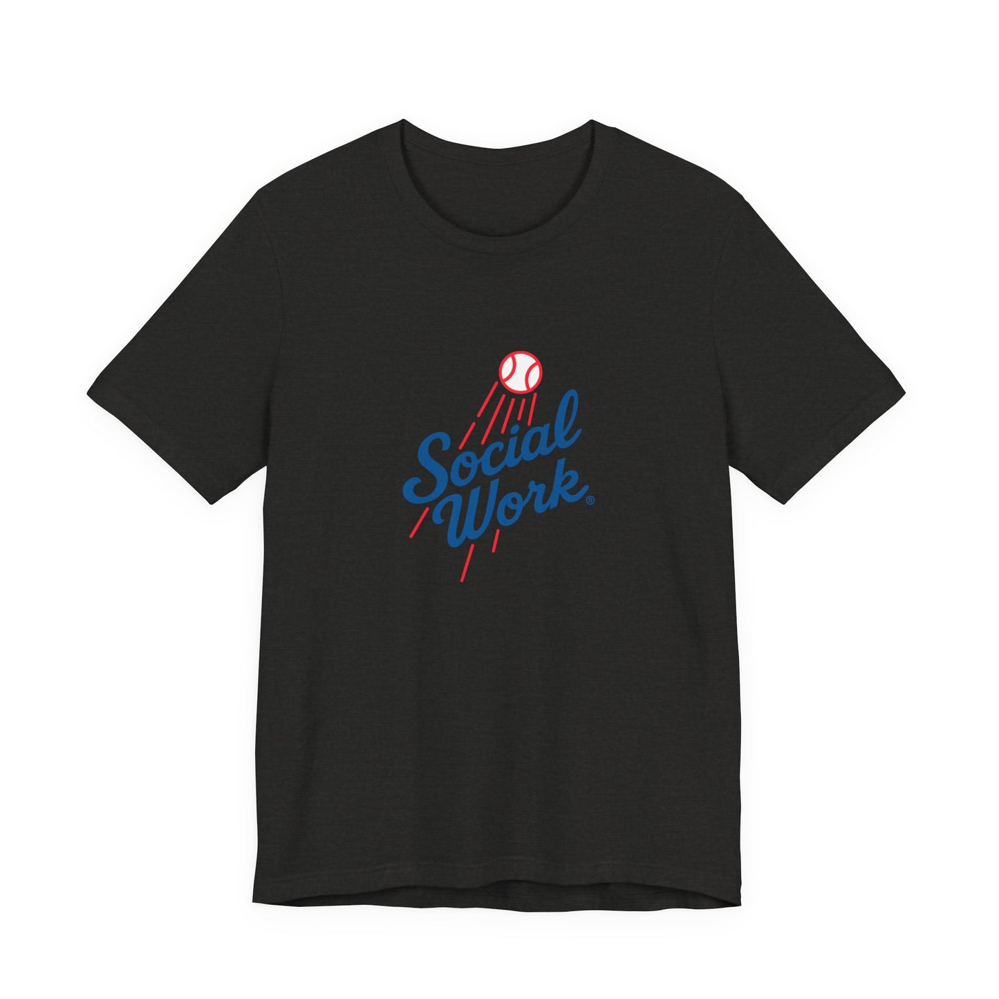 Men's Social Work Baseball Tee — Retro Script Social Worker T-Shirt