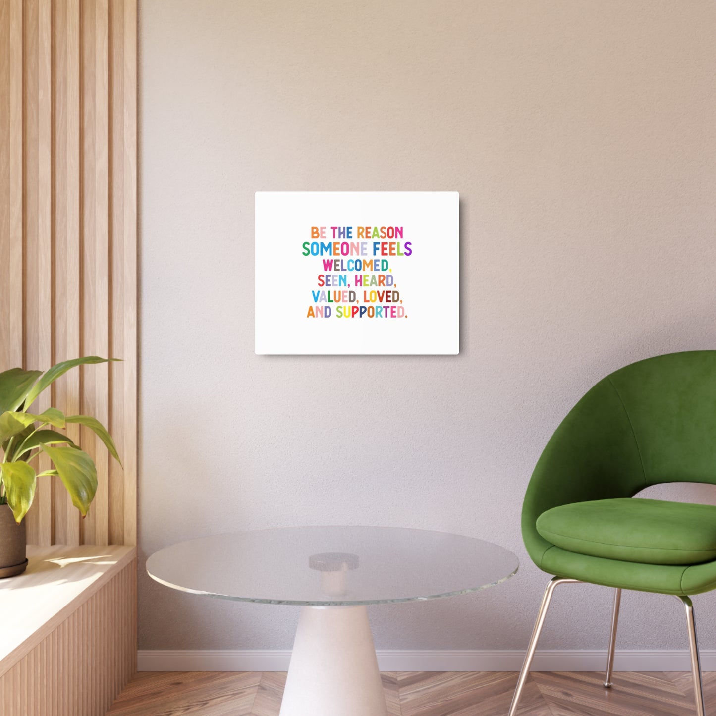 Metal Art Sign - "Be the Reason" Rainbow Inspirational Wall Decor - Social Work