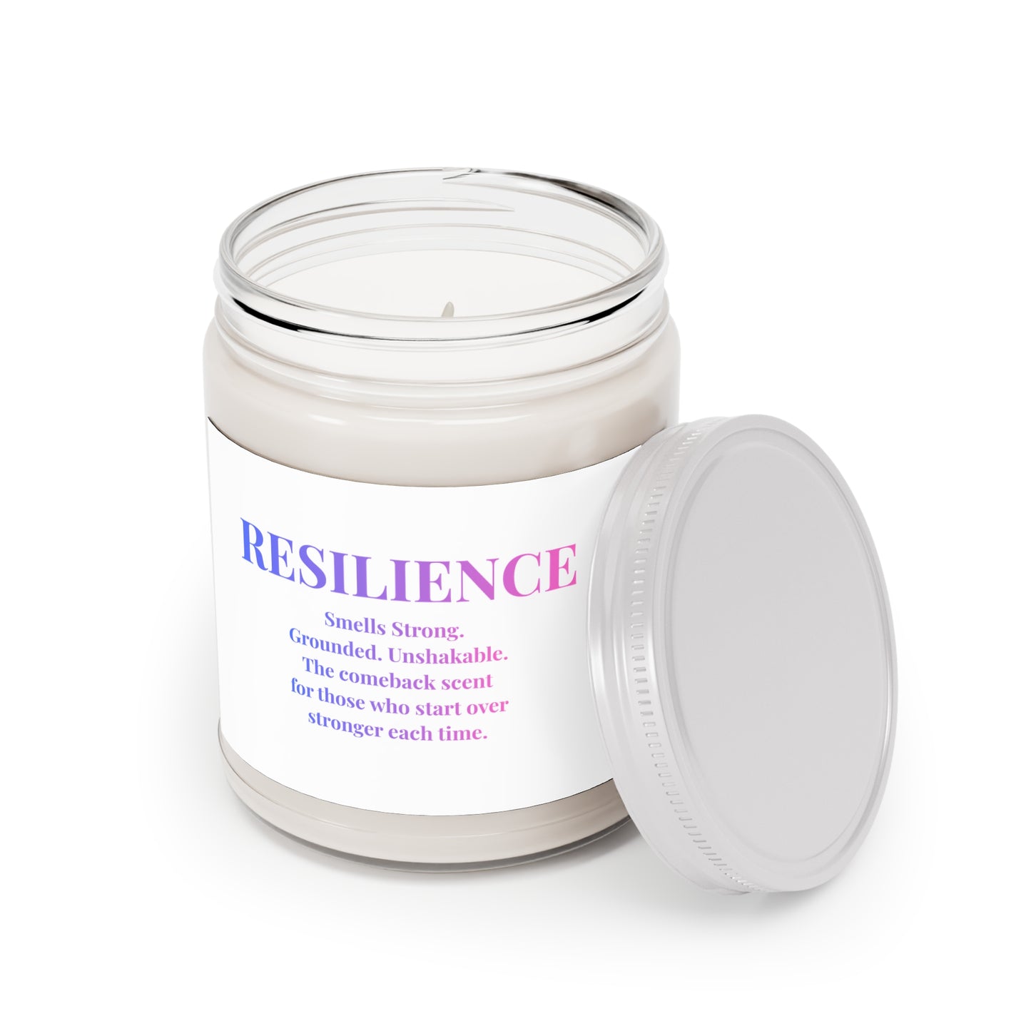 Resilience 9oz Soy Candle — "Smells Strong" Inspirational Scented Jar