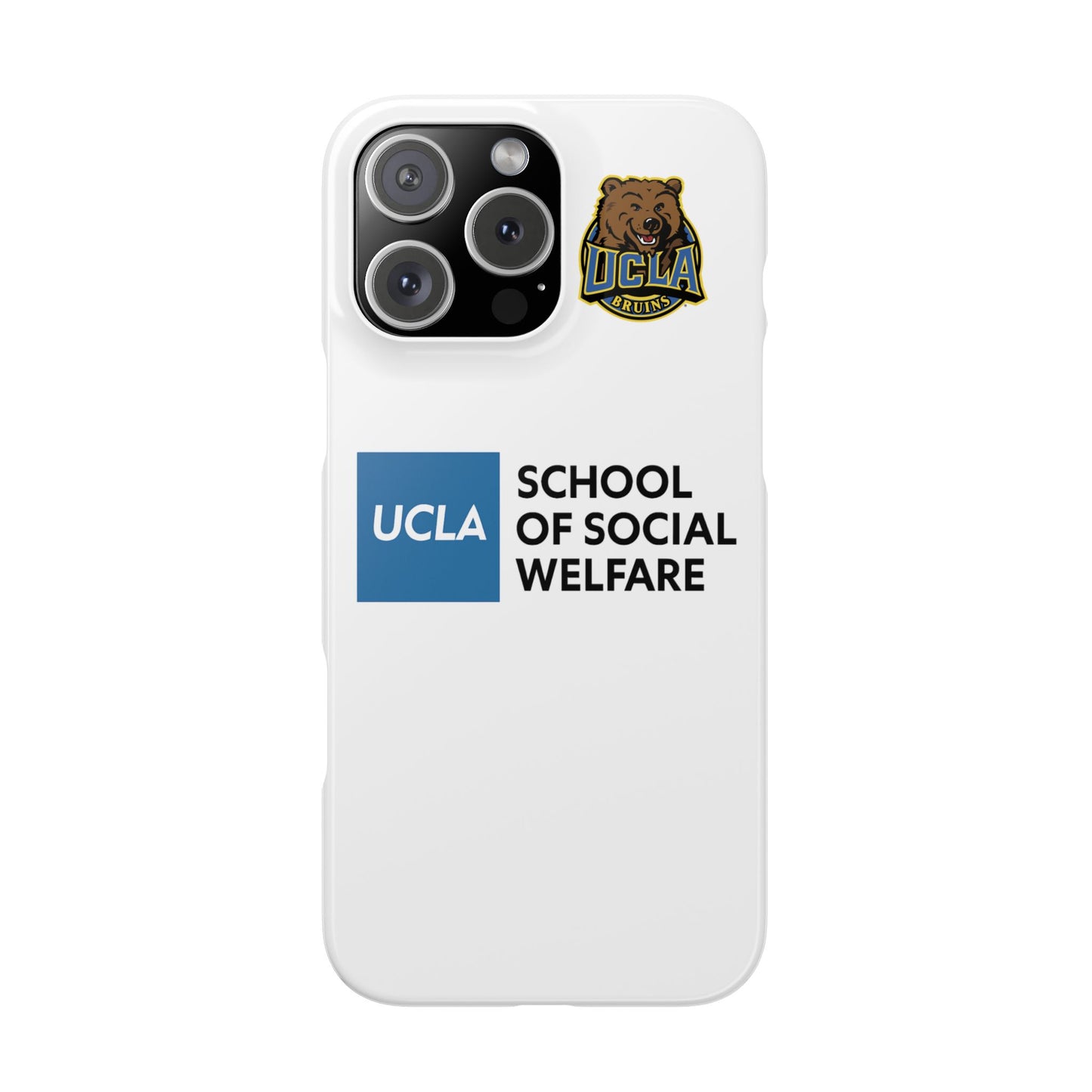 UCLA Slim I-Phone Case - School of Social Welfare (White)