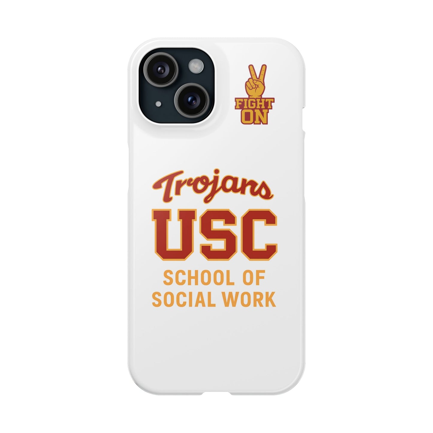 USC Trojans Slim I-Phone Case - School of Social Work (White)