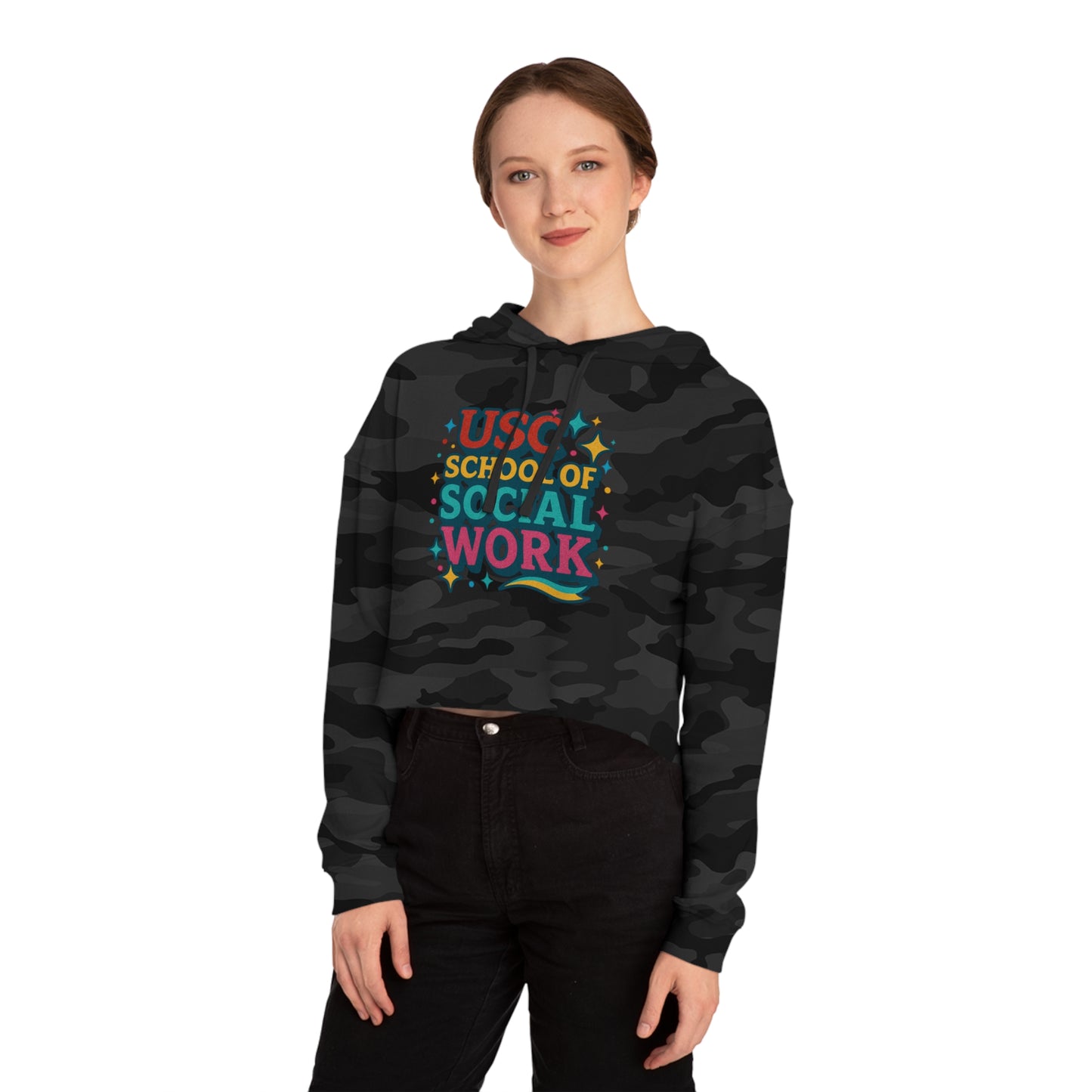 Sparkle - USC School of Social Work Women's Cropped Hoodie