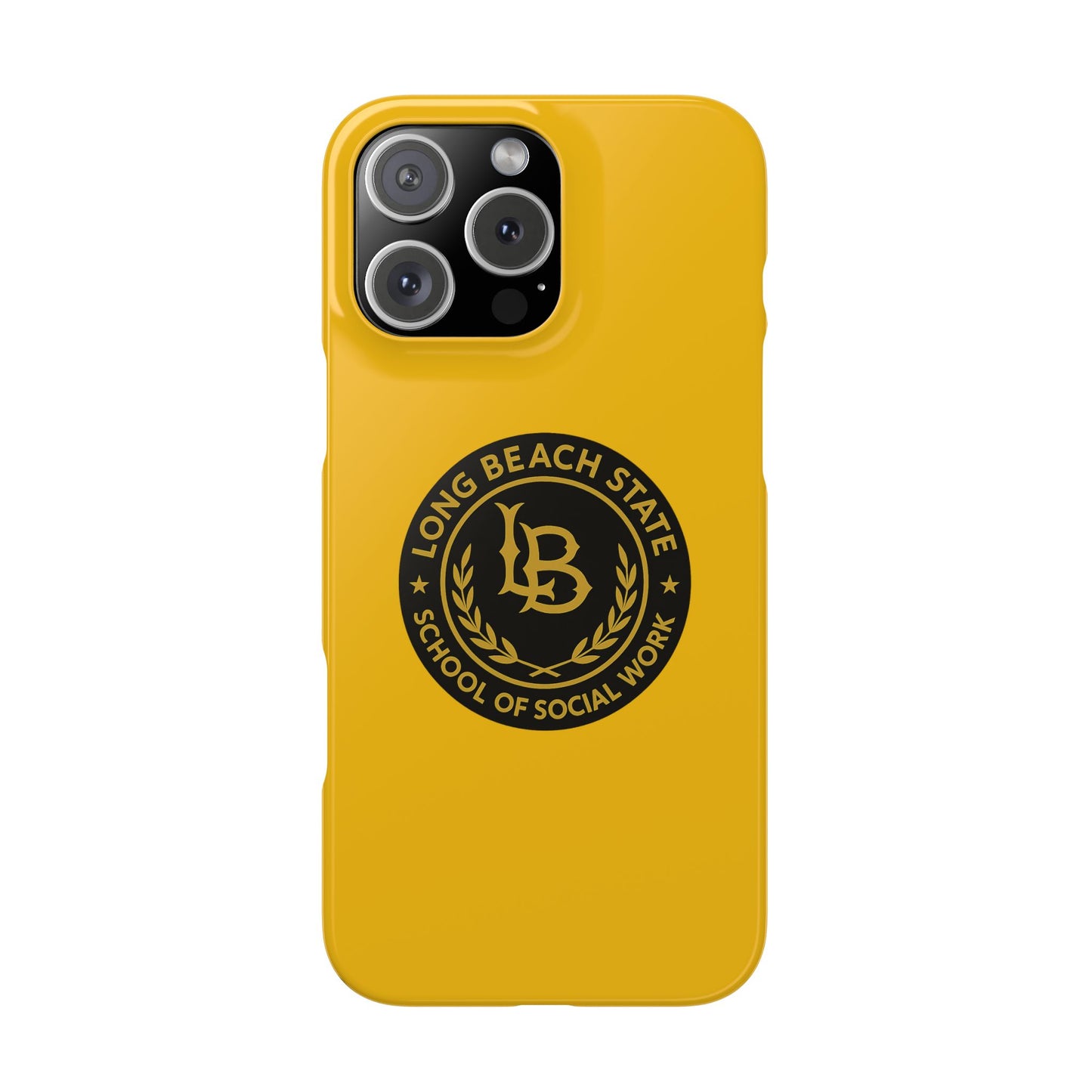 Long Beach State University - Slim I-Phone Case - School of Social Work (Yellow)