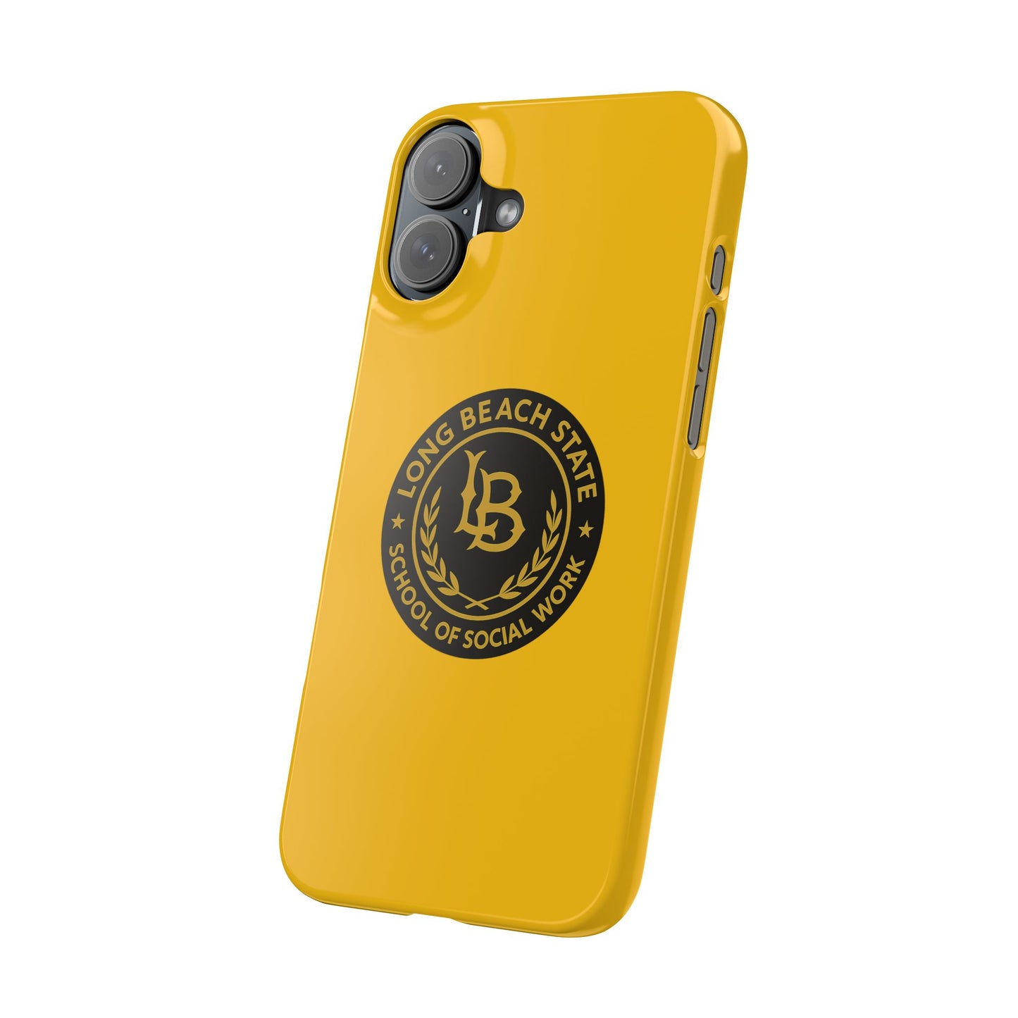 Long Beach State University - Slim I-Phone Case - School of Social Work (Yellow)