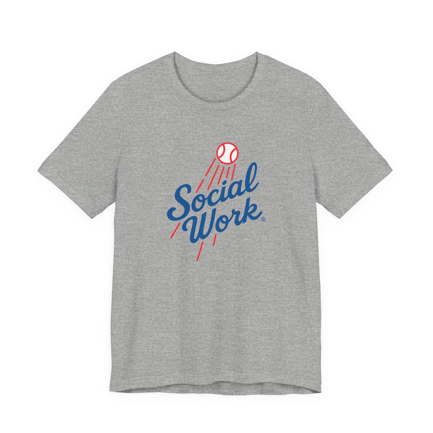 Social Work Vintage Baseball Tee – “Social Work” Script Graphic T‑Shirt