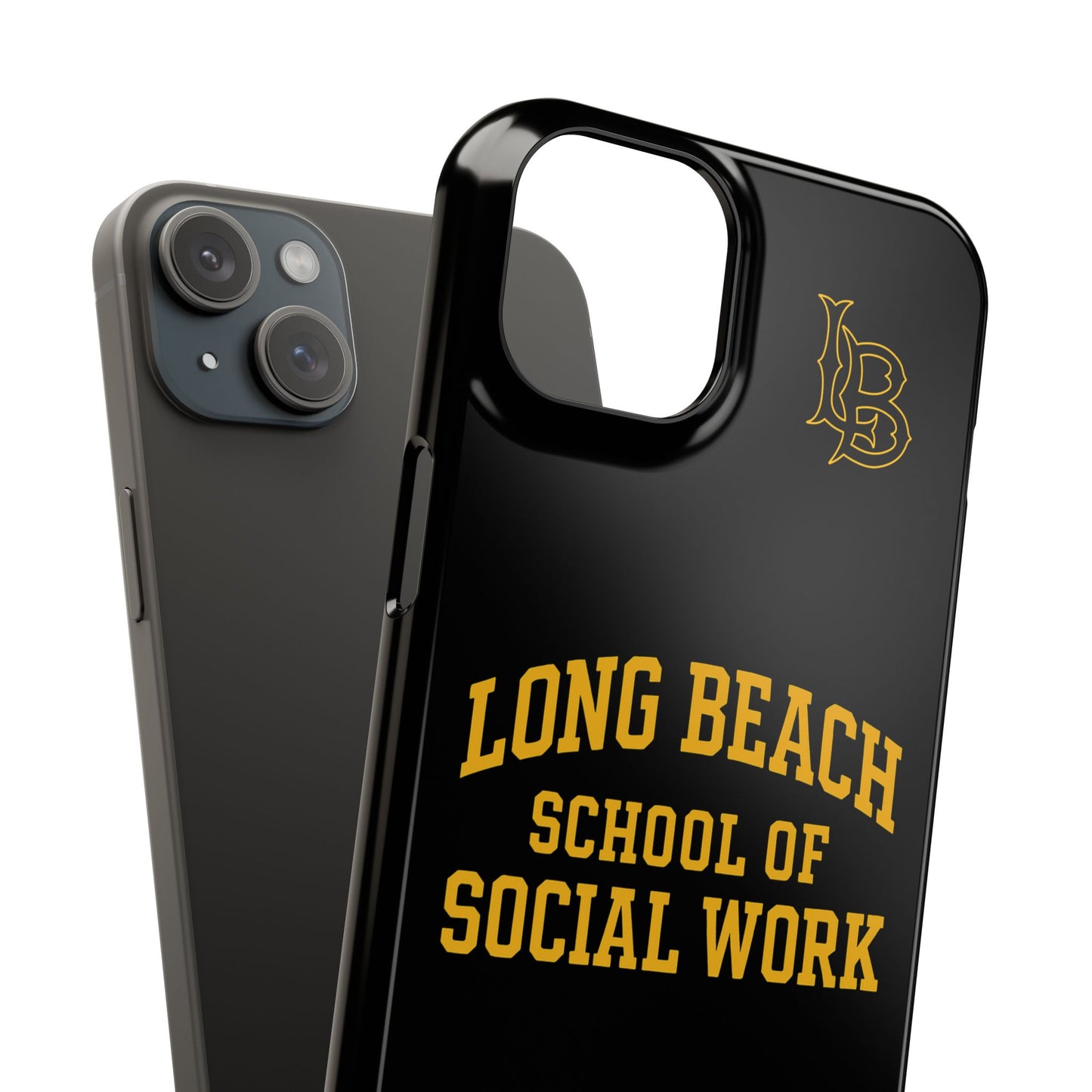 Long Beach State University - Slim I-Phone Case - School of Social Work (Black)