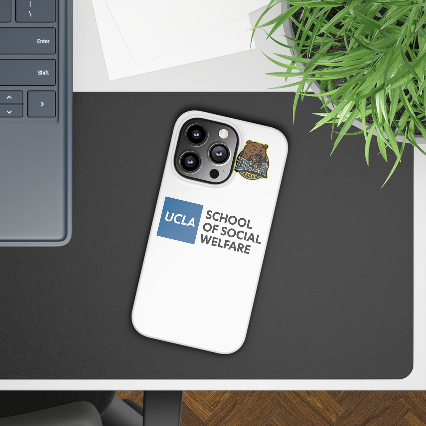 UCLA Slim I-Phone Case - School of Social Welfare (White)