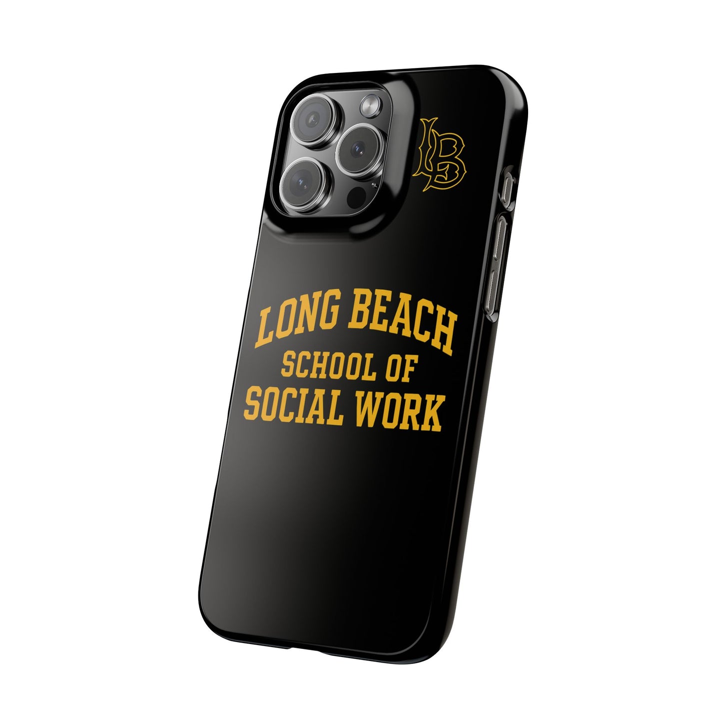 Long Beach State University - Slim I-Phone Case - School of Social Work (Black)