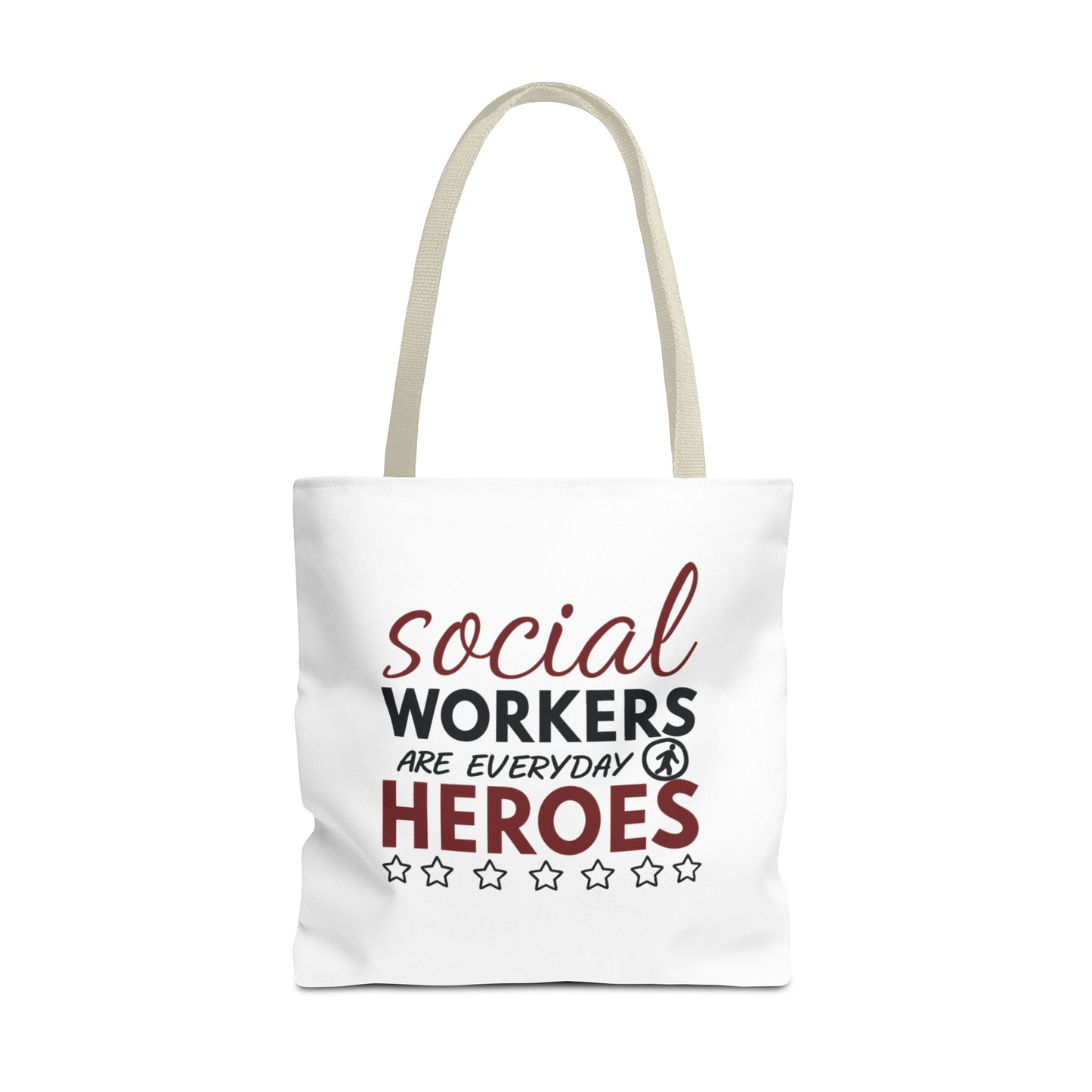 Social Worker Tote Bag — "Social Workers Are Everyday Heroes" / "Social Worker Change the World" Reusable Gift
