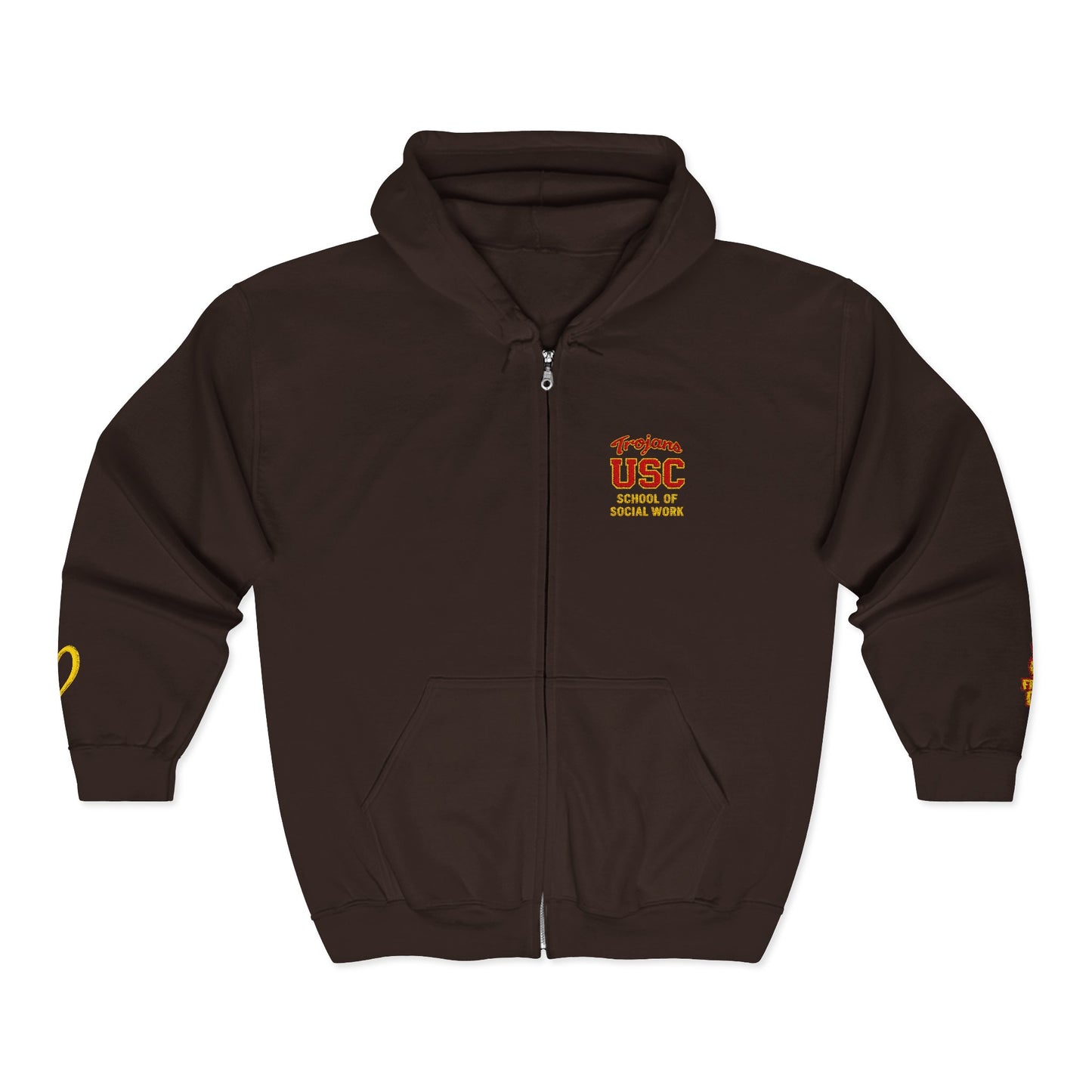 USC School of Social Work -Unisex Heavy Blend™ Full Zip Hooded Sweatshirt - Ultimate Comfort for Fans