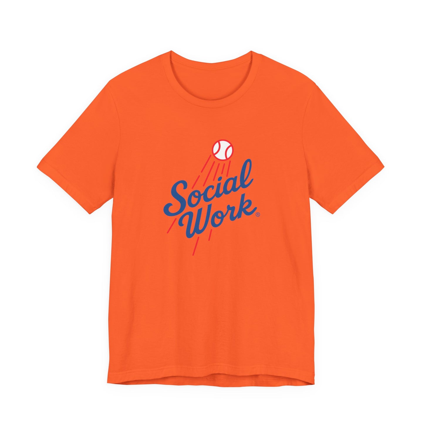 Social Work Vintage Baseball Tee – “Social Work” Script Graphic T‑Shirt