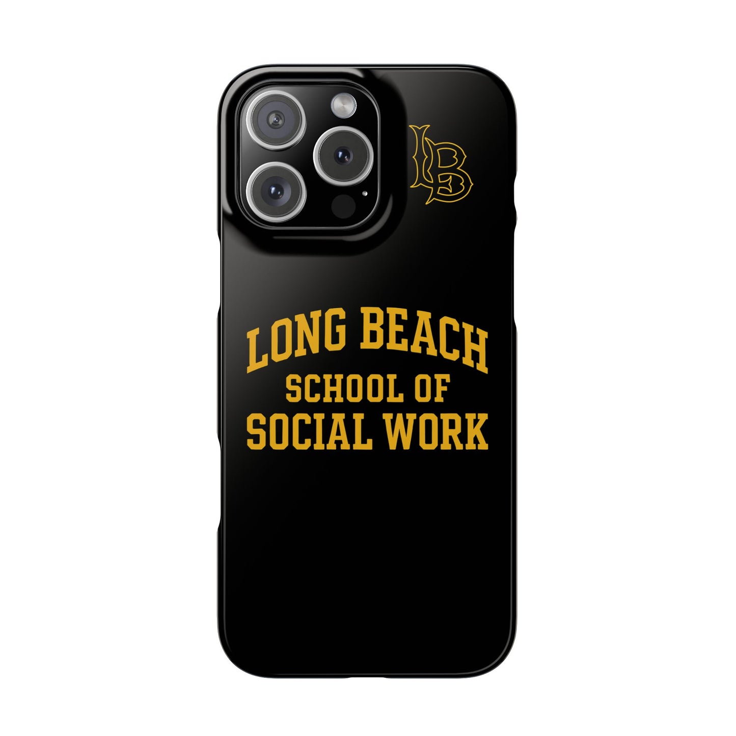 Long Beach State University - Slim I-Phone Case - School of Social Work (Black)