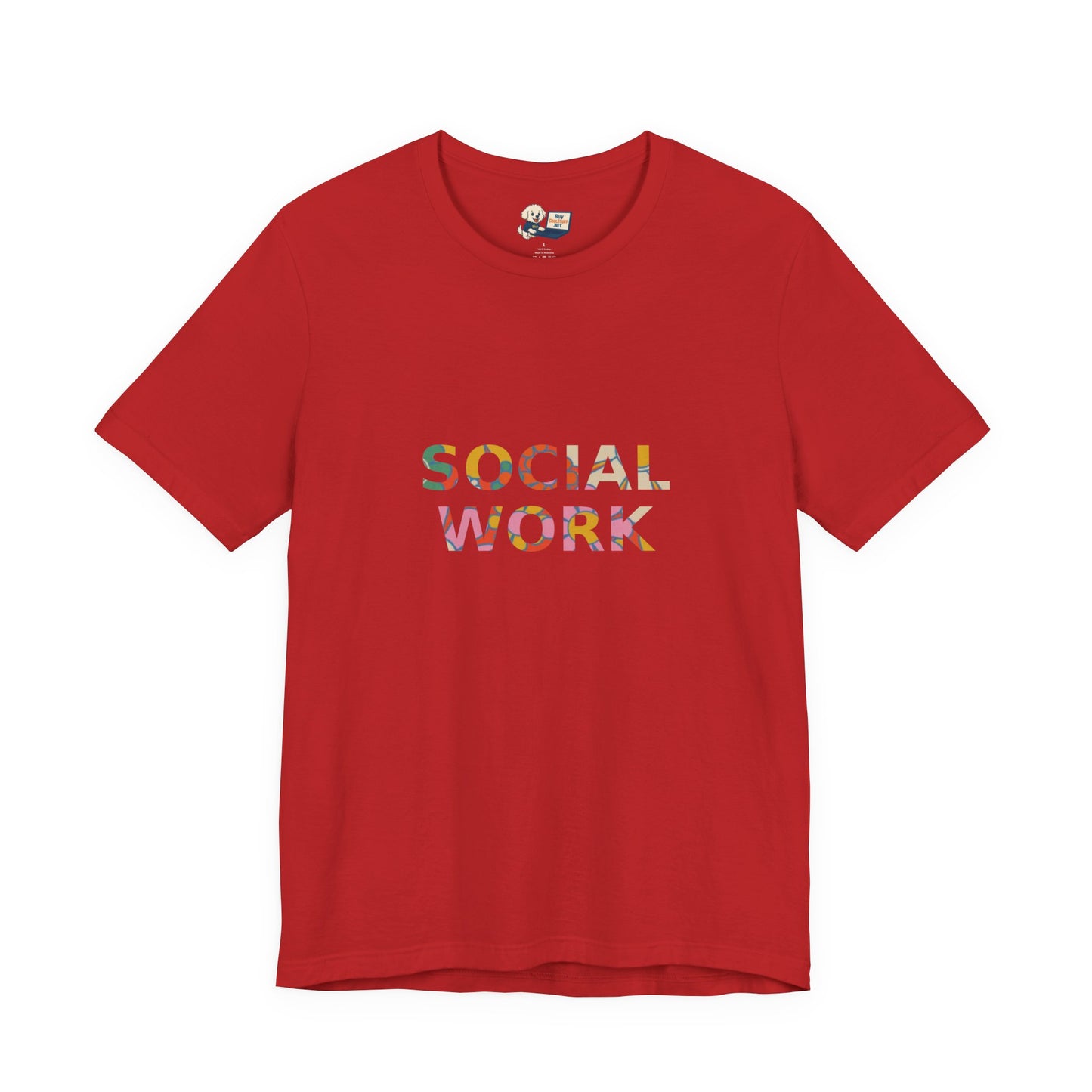 Social Work "Flower Letters" Unisex Jersey Tee - Fun & Quirky Design for Everyday Heroes