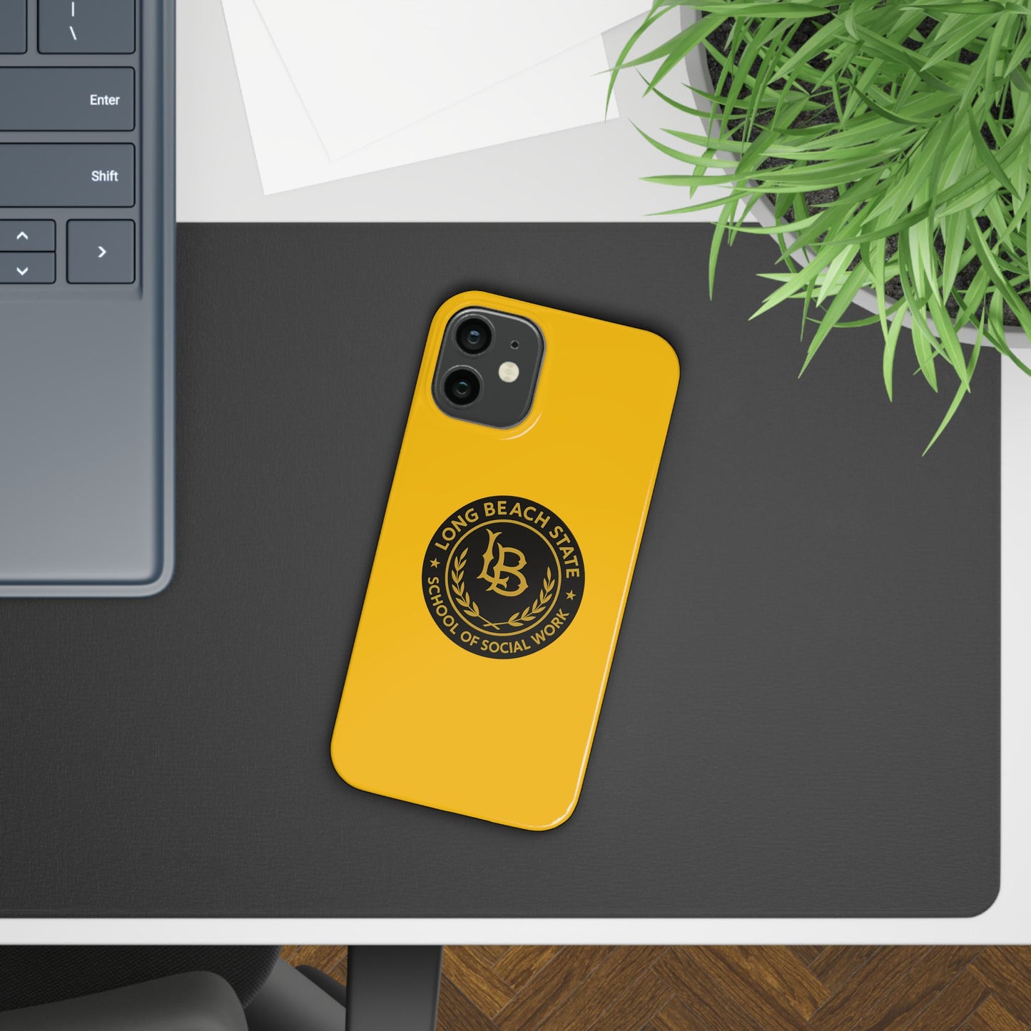 Long Beach State University - Slim I-Phone Case - School of Social Work (Yellow)