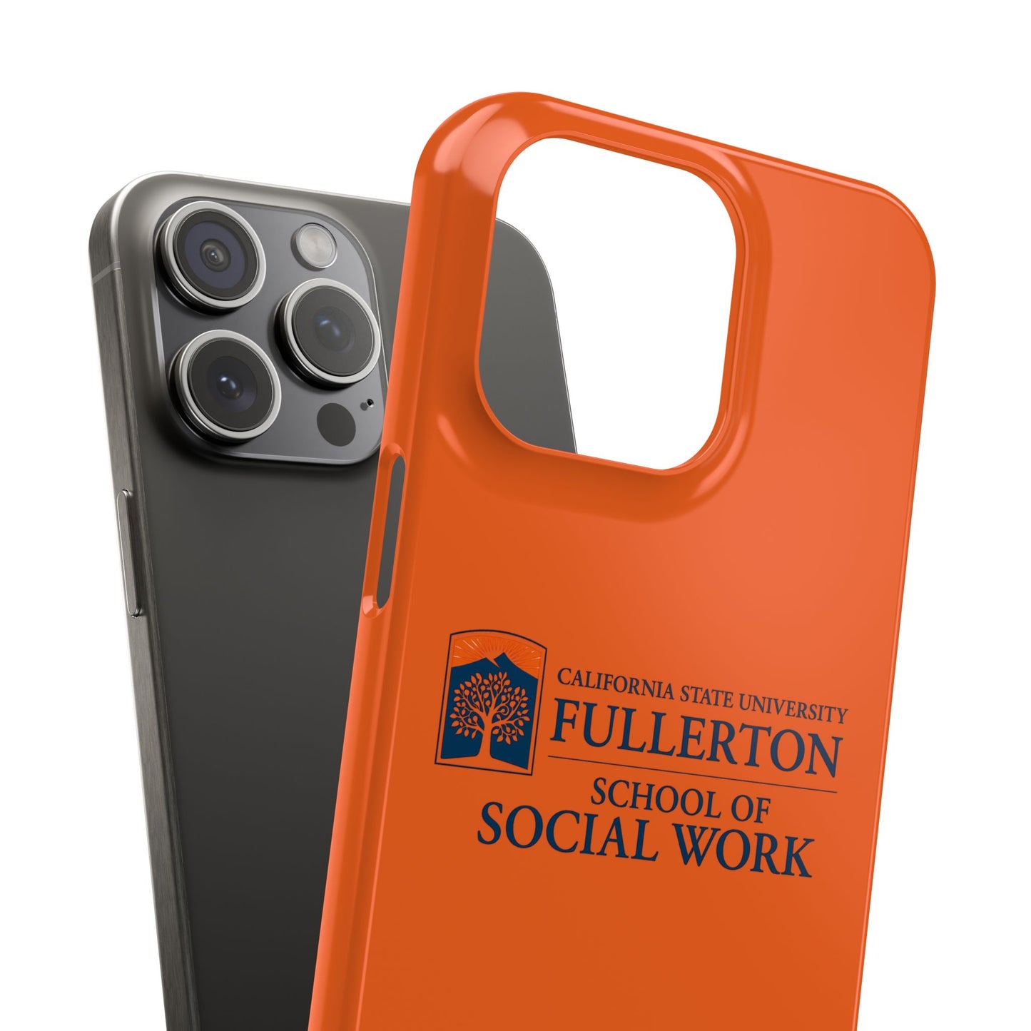 Cal State Fullerton University - Slim I-Phone Case - School of Social Work (Orange)