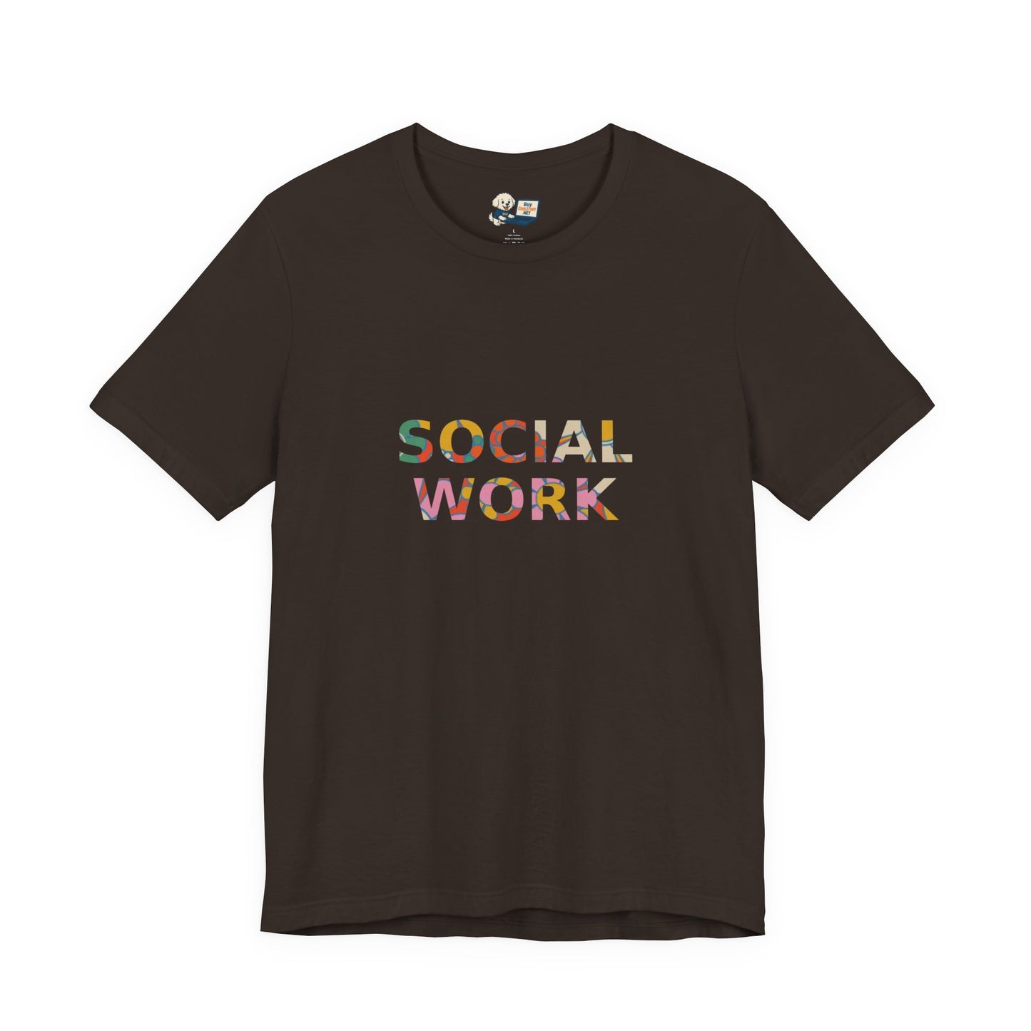 Social Work "Flower Letters" Unisex Jersey Tee - Fun & Quirky Design for Everyday Heroes