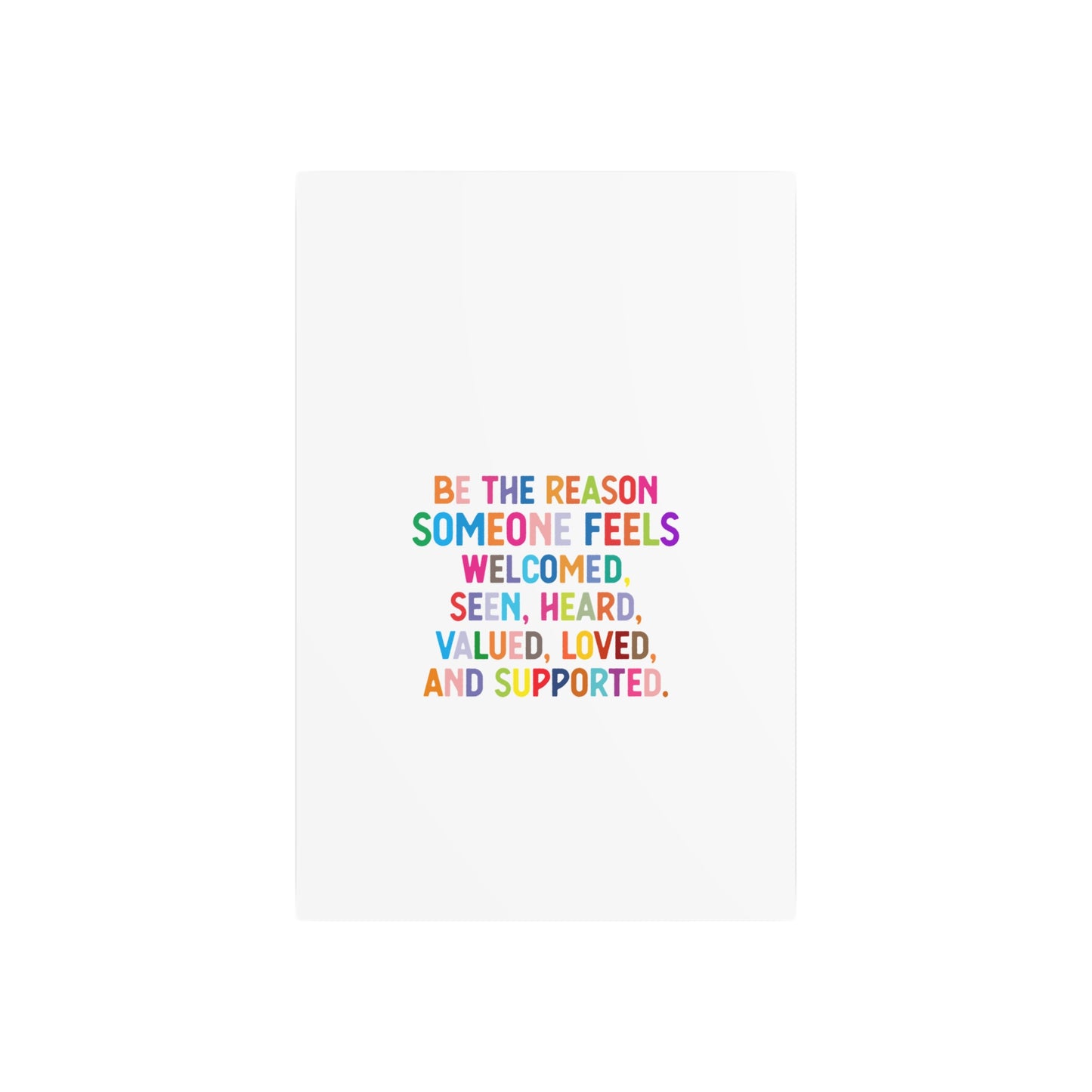 Metal Art Sign - "Be the Reason" Rainbow Inspirational Wall Decor - Social Work