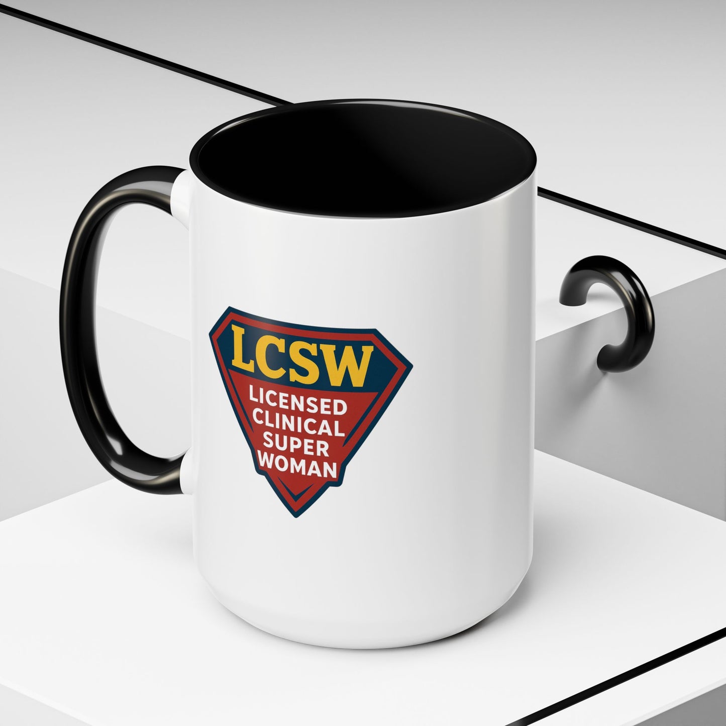LCSW & School Social Worker Coffee Mug – Fueled by Coffee & Chaos (Various Colors)