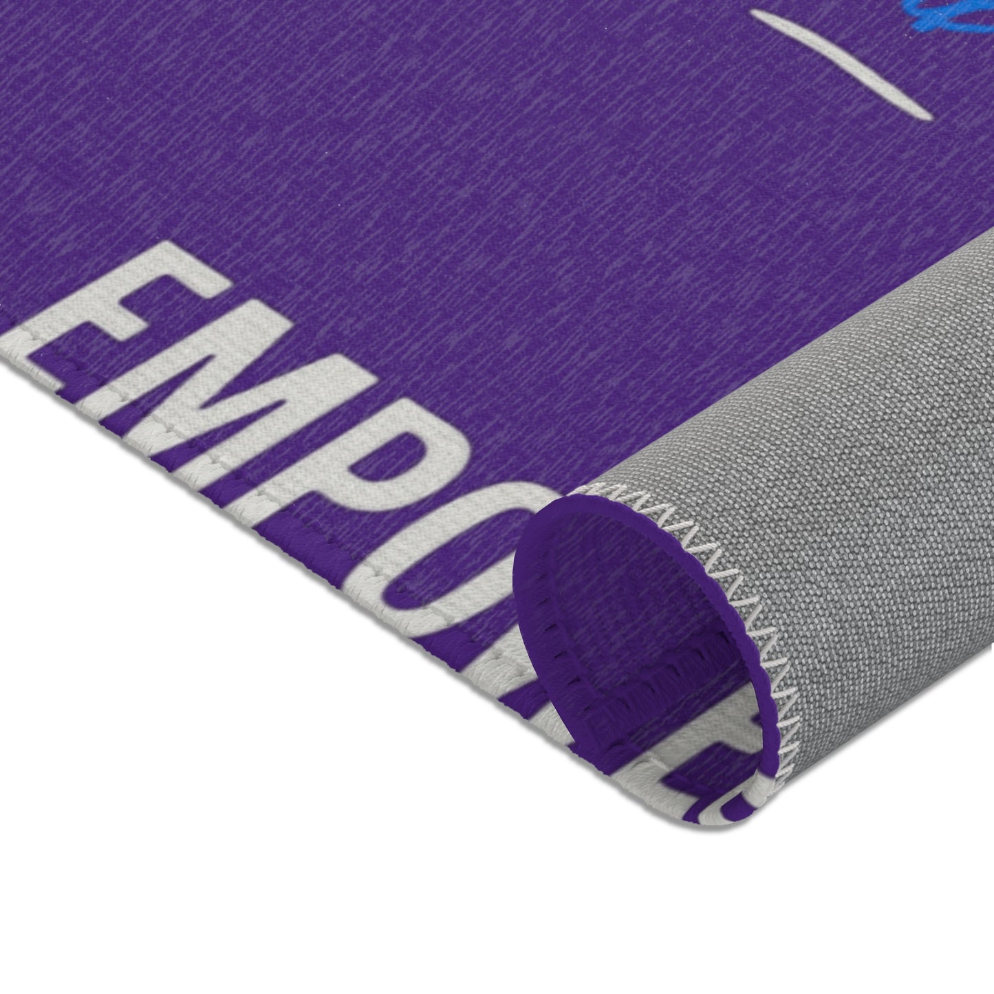 School Social Work Inspirational Area Rug - Purple With Logo