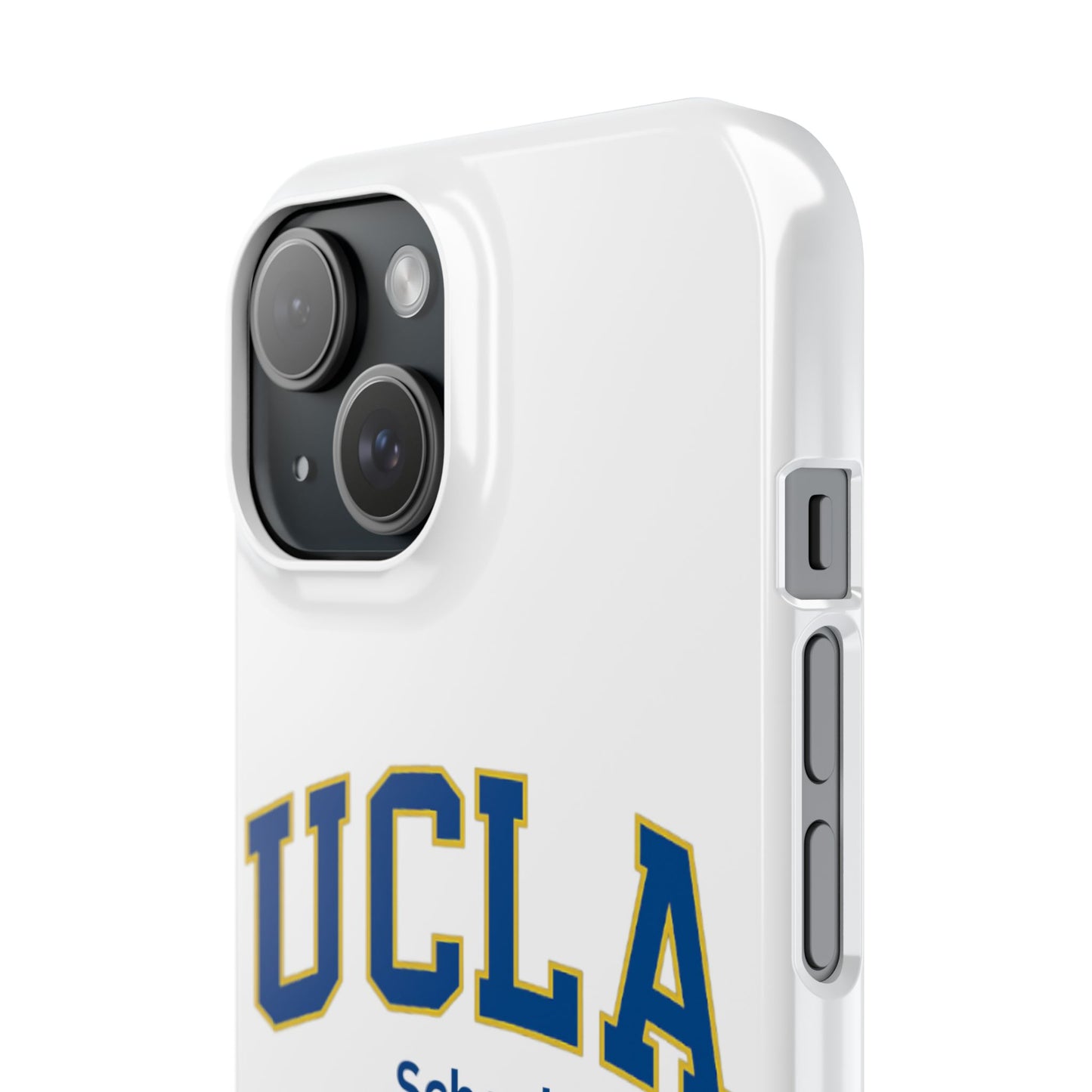 UCLA Slim I-Phone Case - School of Social Welfare-Text Logo (White)