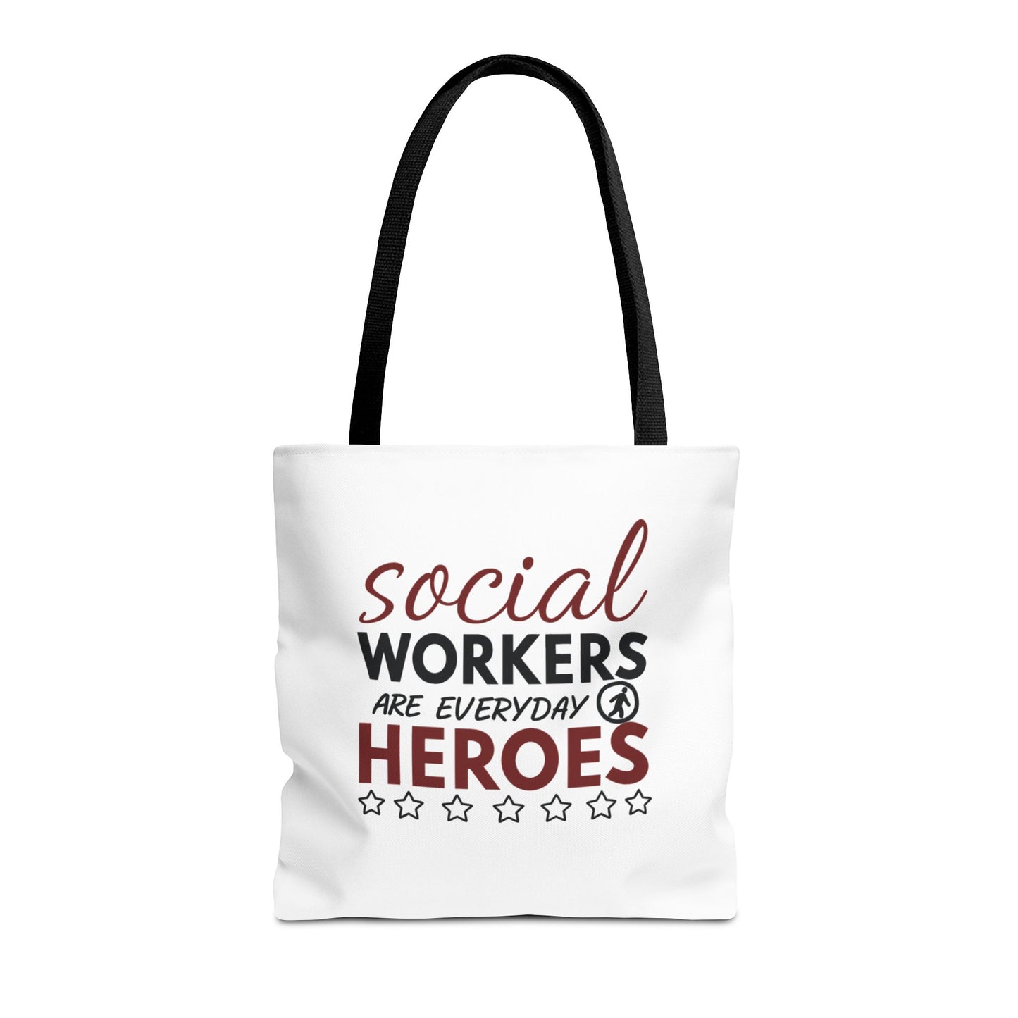 Social Worker Tote Bag — "Social Workers Are Everyday Heroes" / "Social Worker Change the World" Reusable Gift