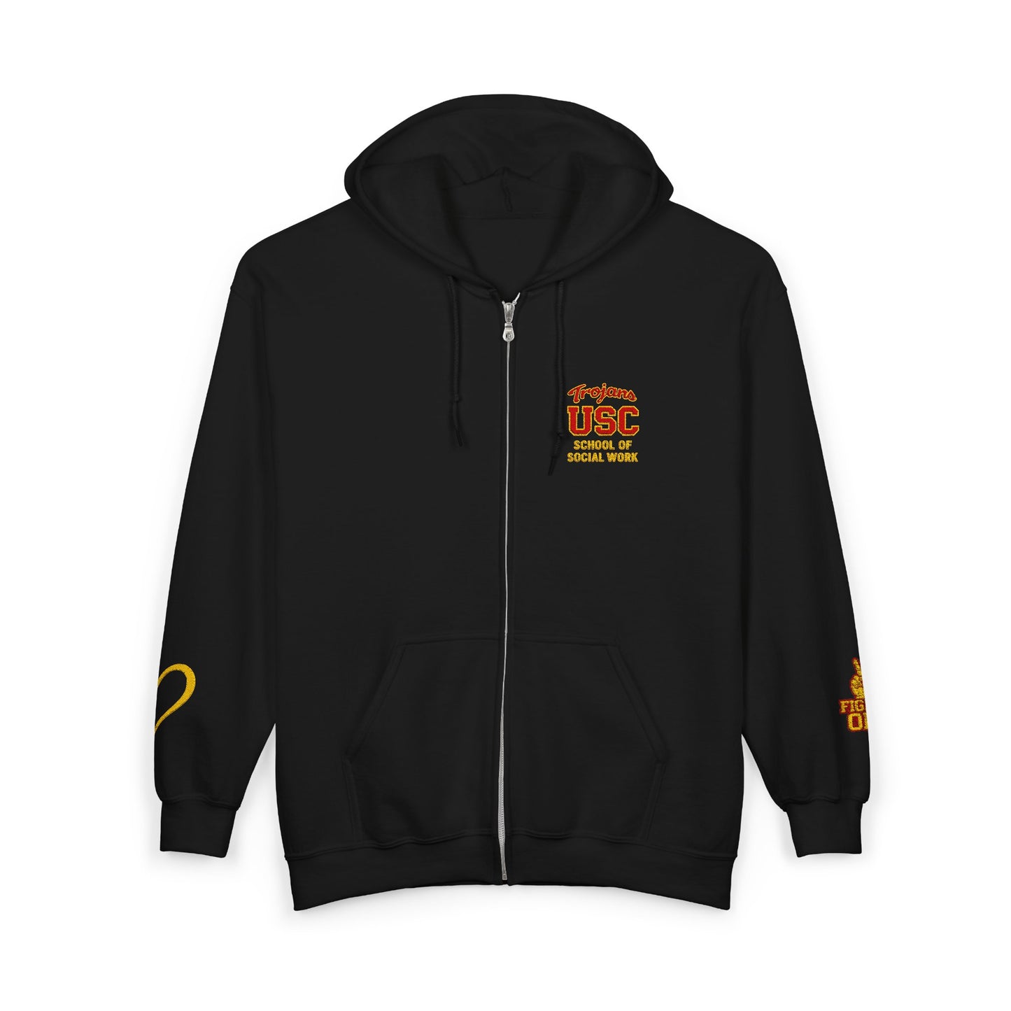 USC School of Social Work -Unisex Heavy Blend™ Full Zip Hooded Sweatshirt - Ultimate Comfort for Fans
