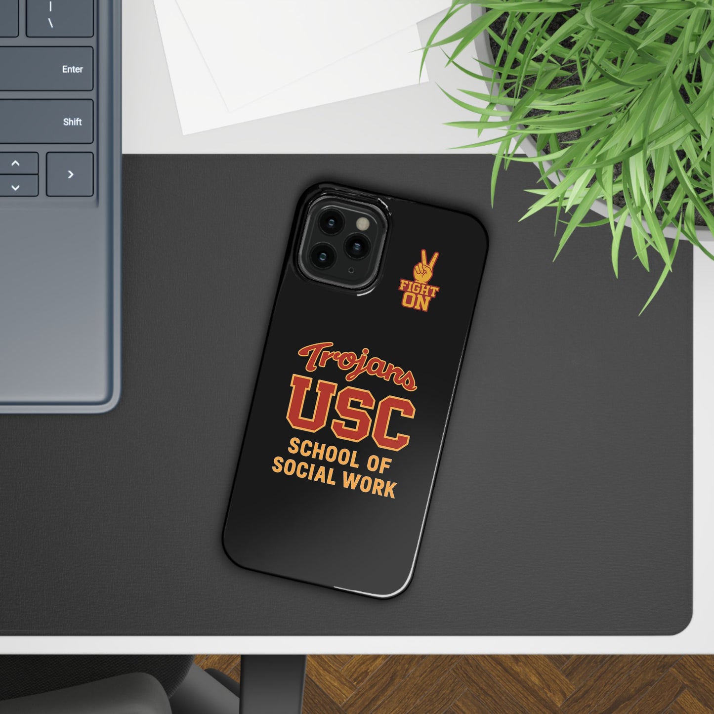 USC Trojans Slim I-Phone Case - School of Social Work (Black)