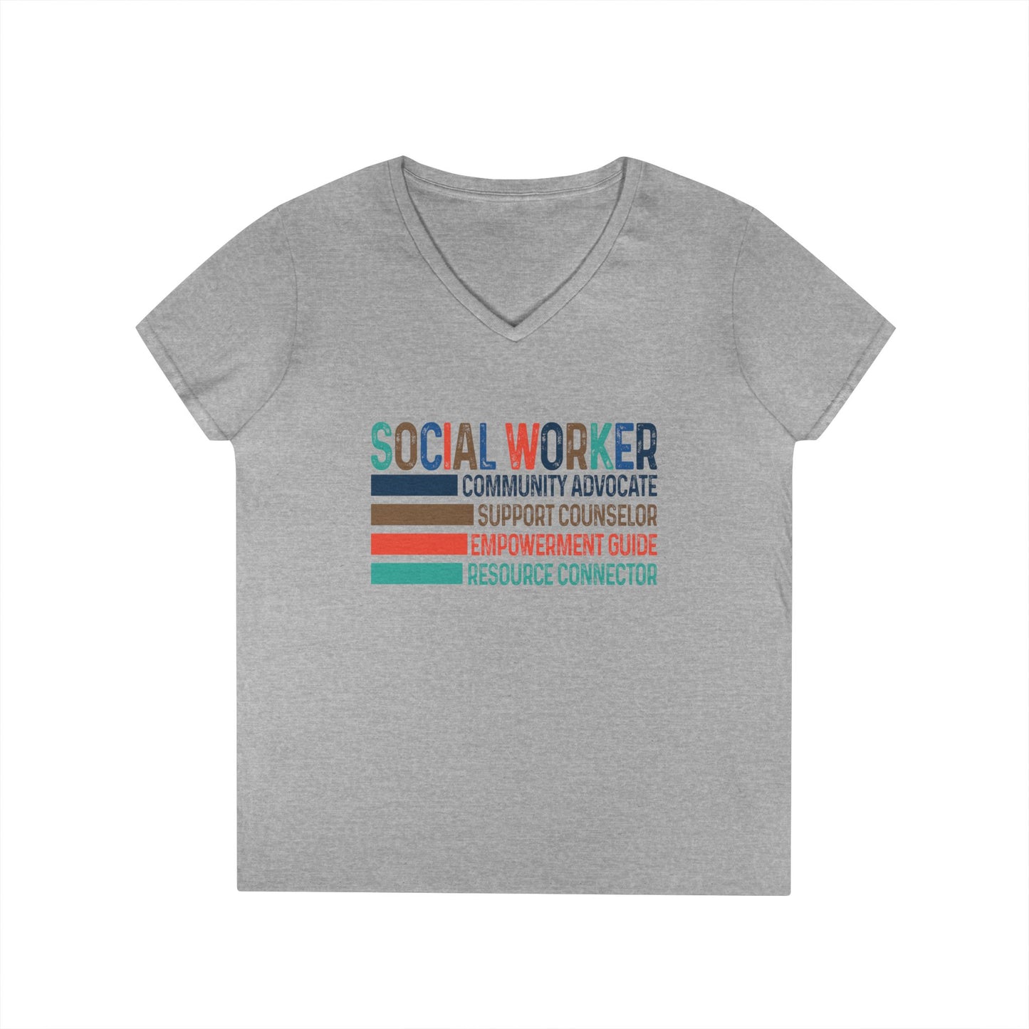 Social Worker V-Neck Tee — Retro & Fun Graphic Shirt